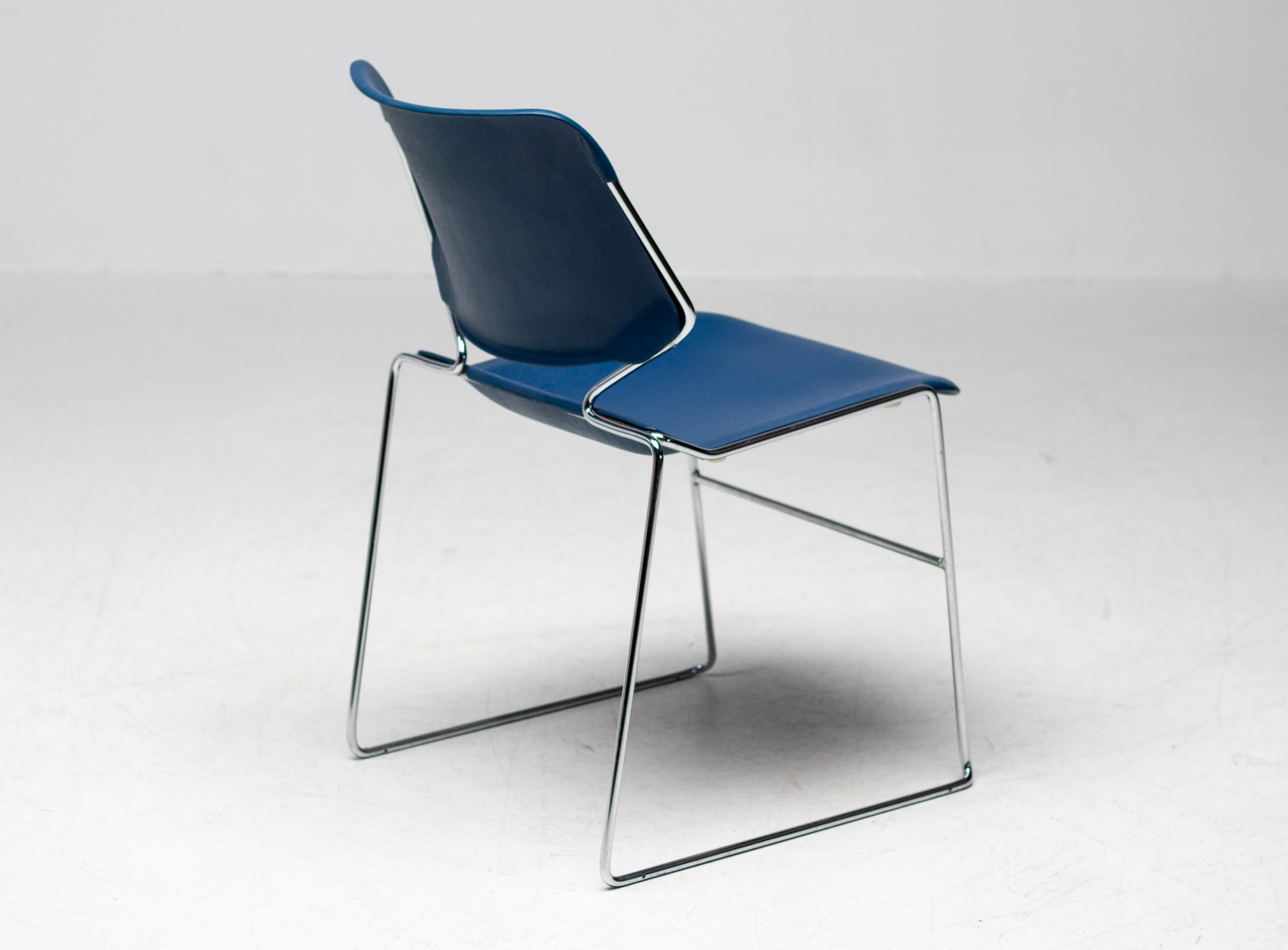 American Krueger Blue Minimalist Matrix Chairs