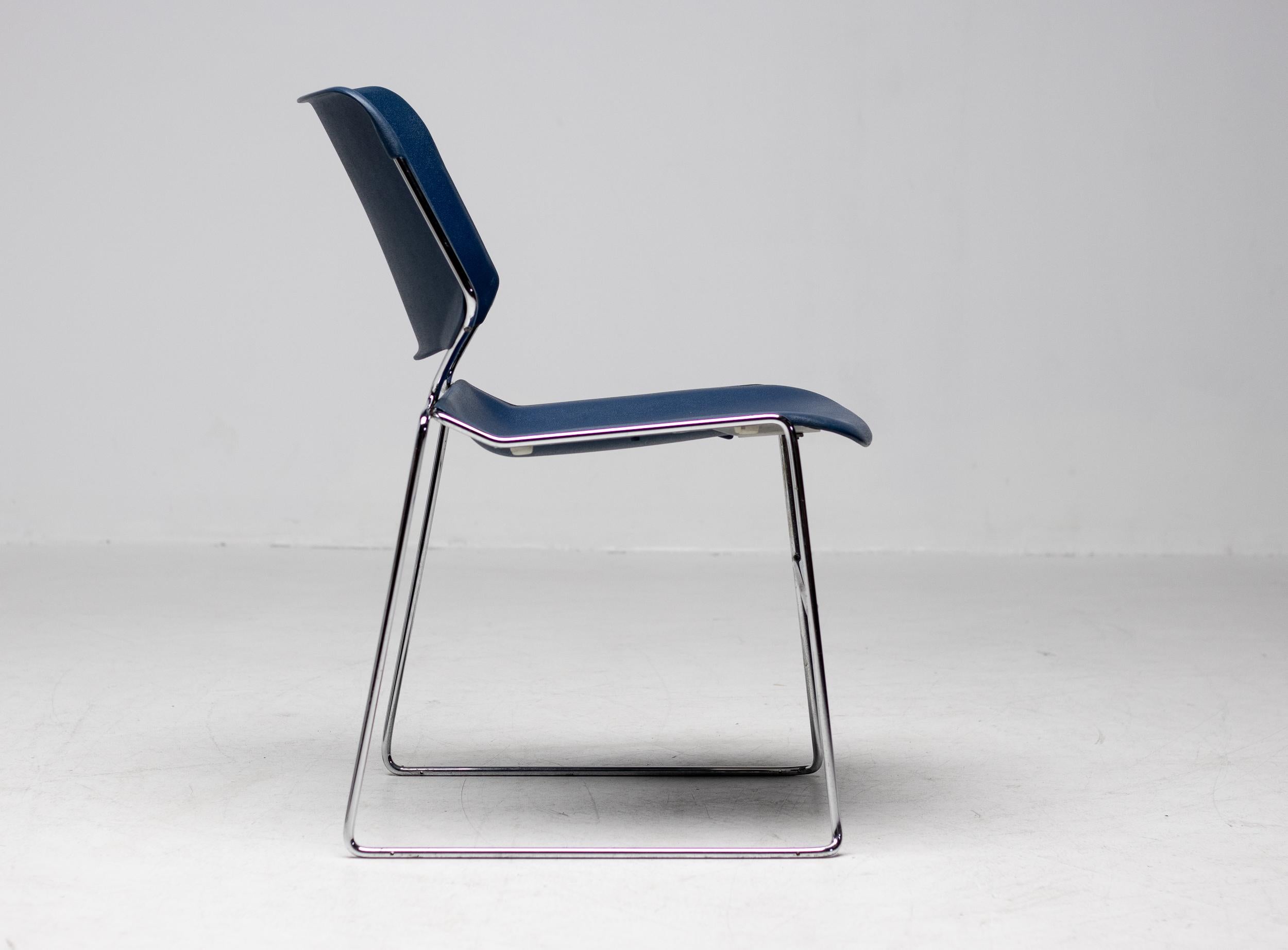Krueger Blue Minimalist Matrix Chairs In Good Condition In Dronten, NL