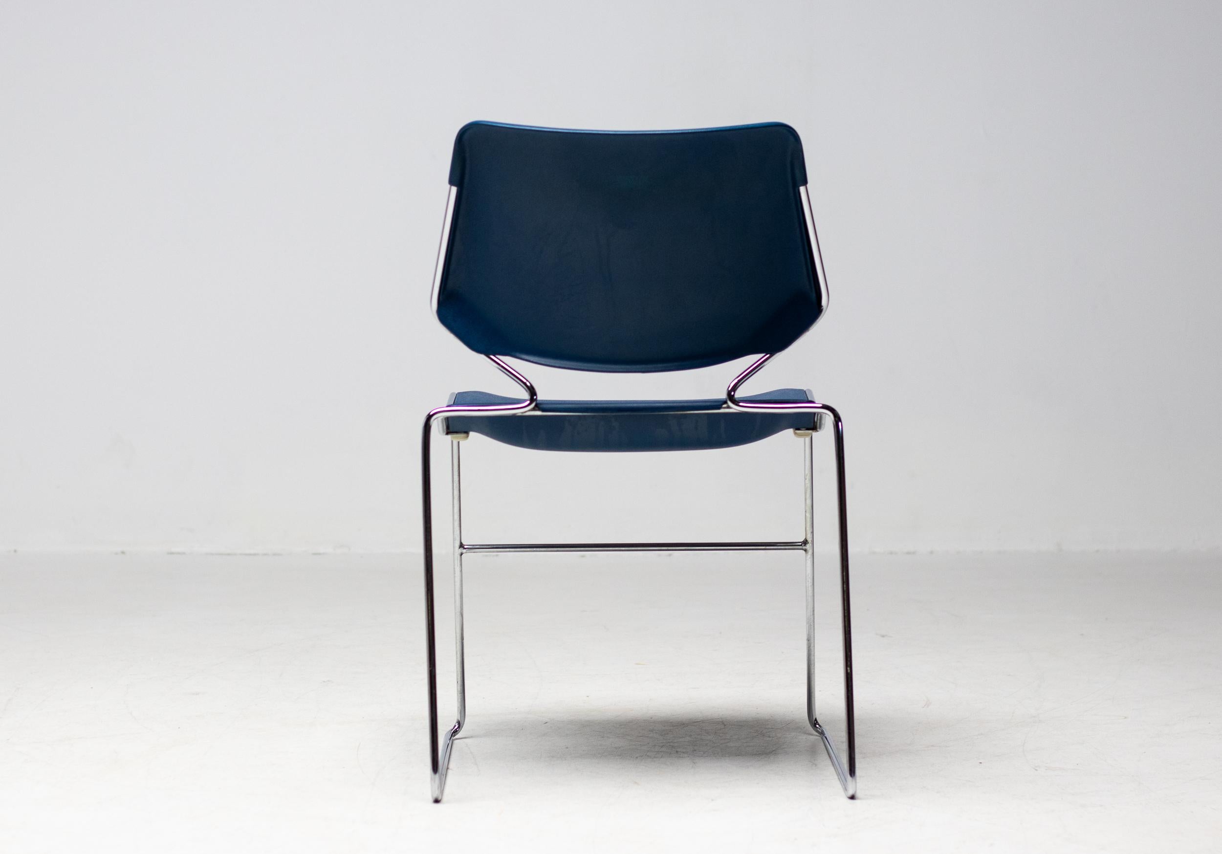 Steel Krueger Blue Minimalist Matrix Chairs
