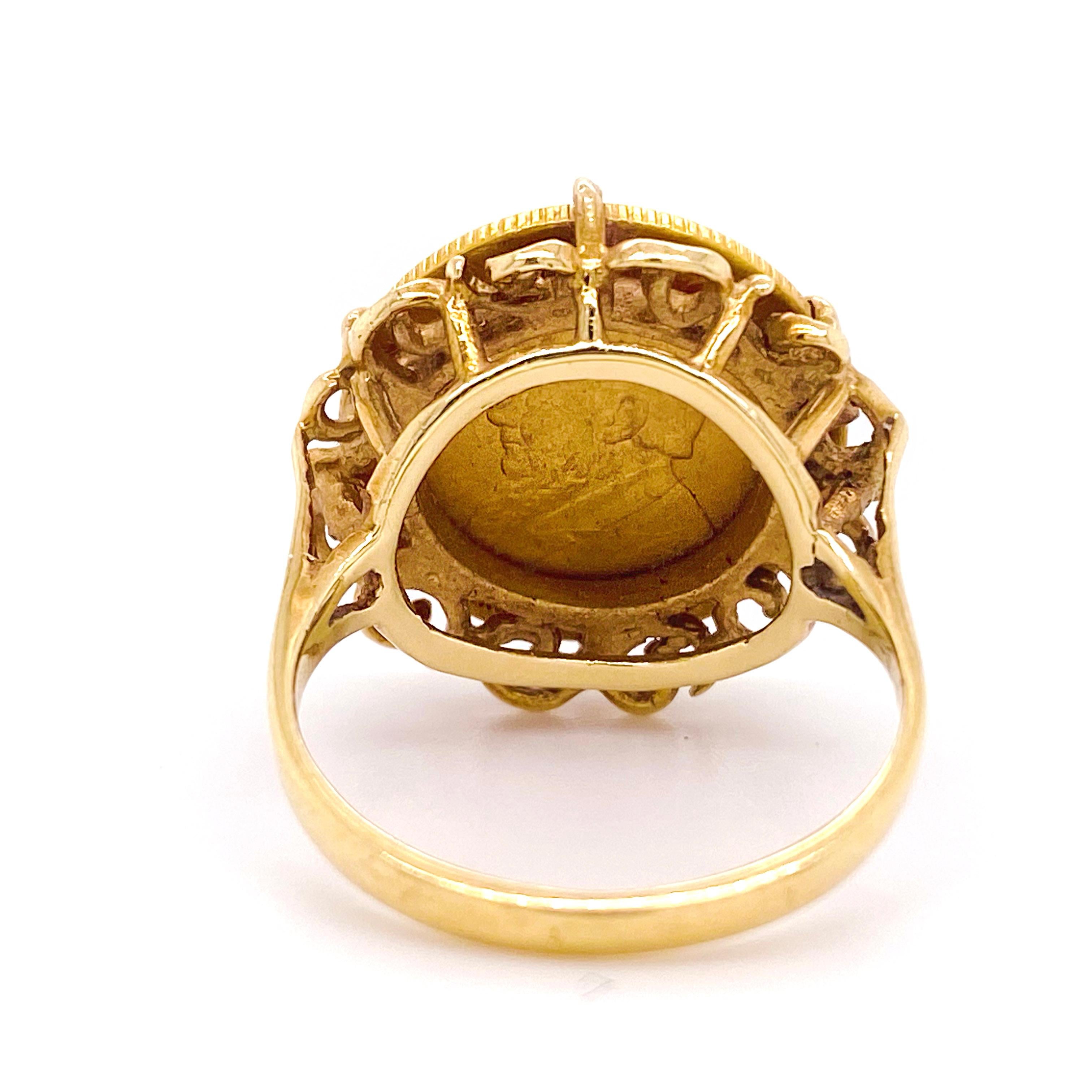 gold krugerrand ring