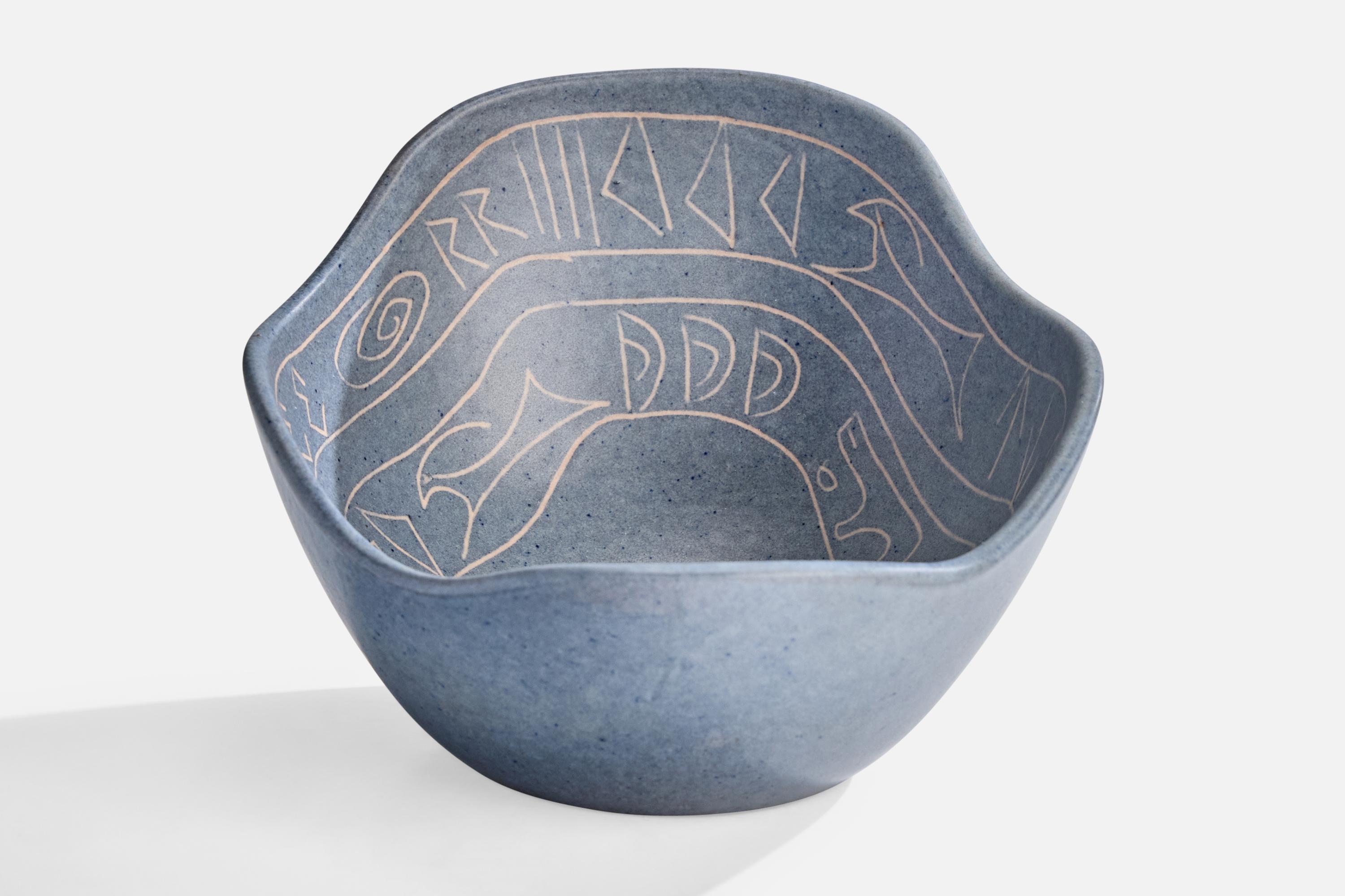 Swedish Krukmakaren i Ystad, Bowl, Ceramic, Sweden, 1950s For Sale