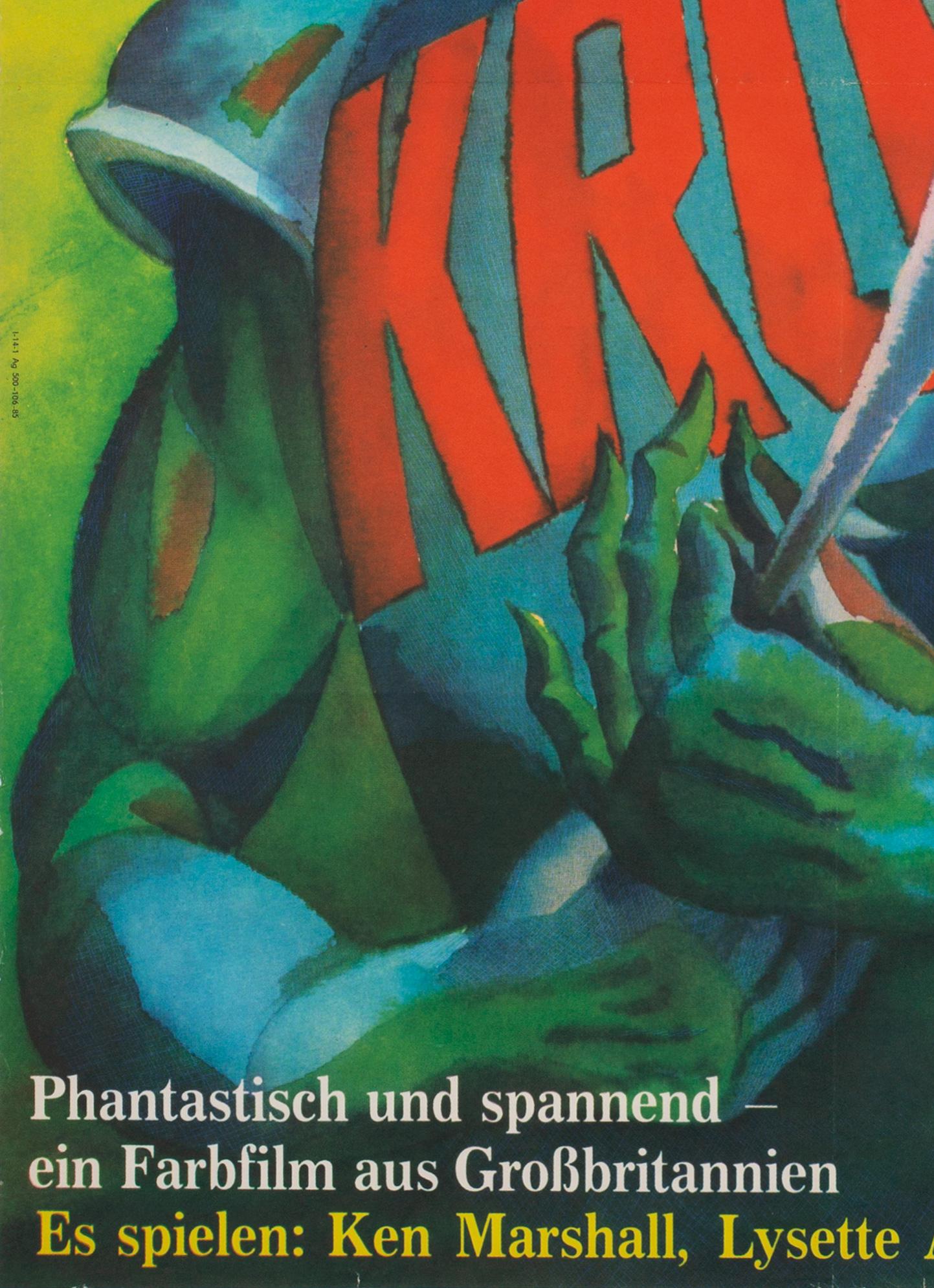 Paper Krull 1985 East German Film Poster, Wengler