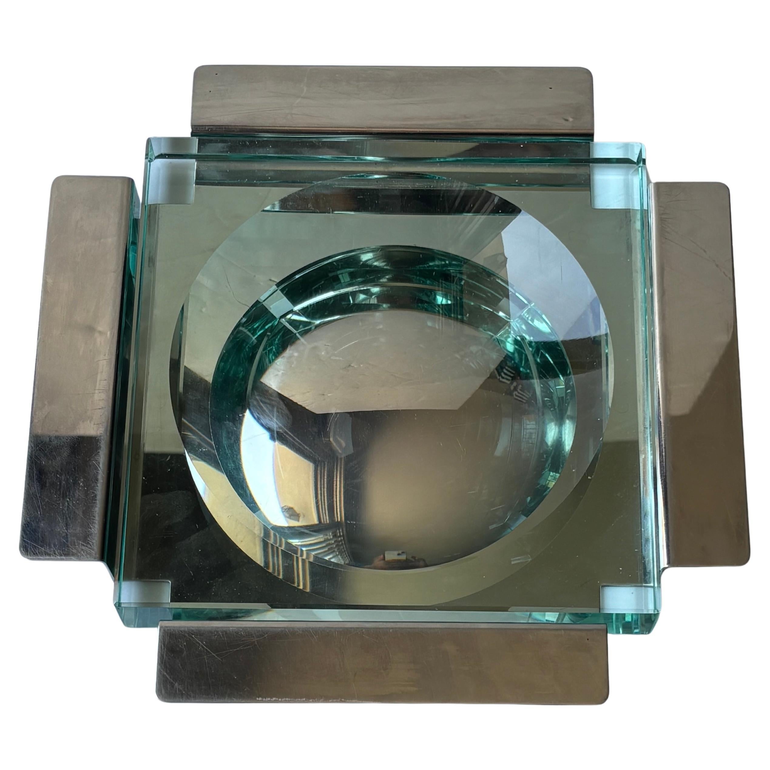Krupp & Giuliana Gramigna vide poche acero y  attb Vidrio Fontana Arte