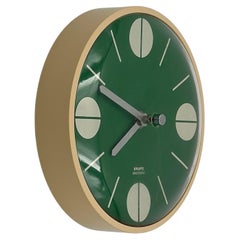 Krups Germany Vintage Green Wall Clock - Iconic 70s Space Age Design