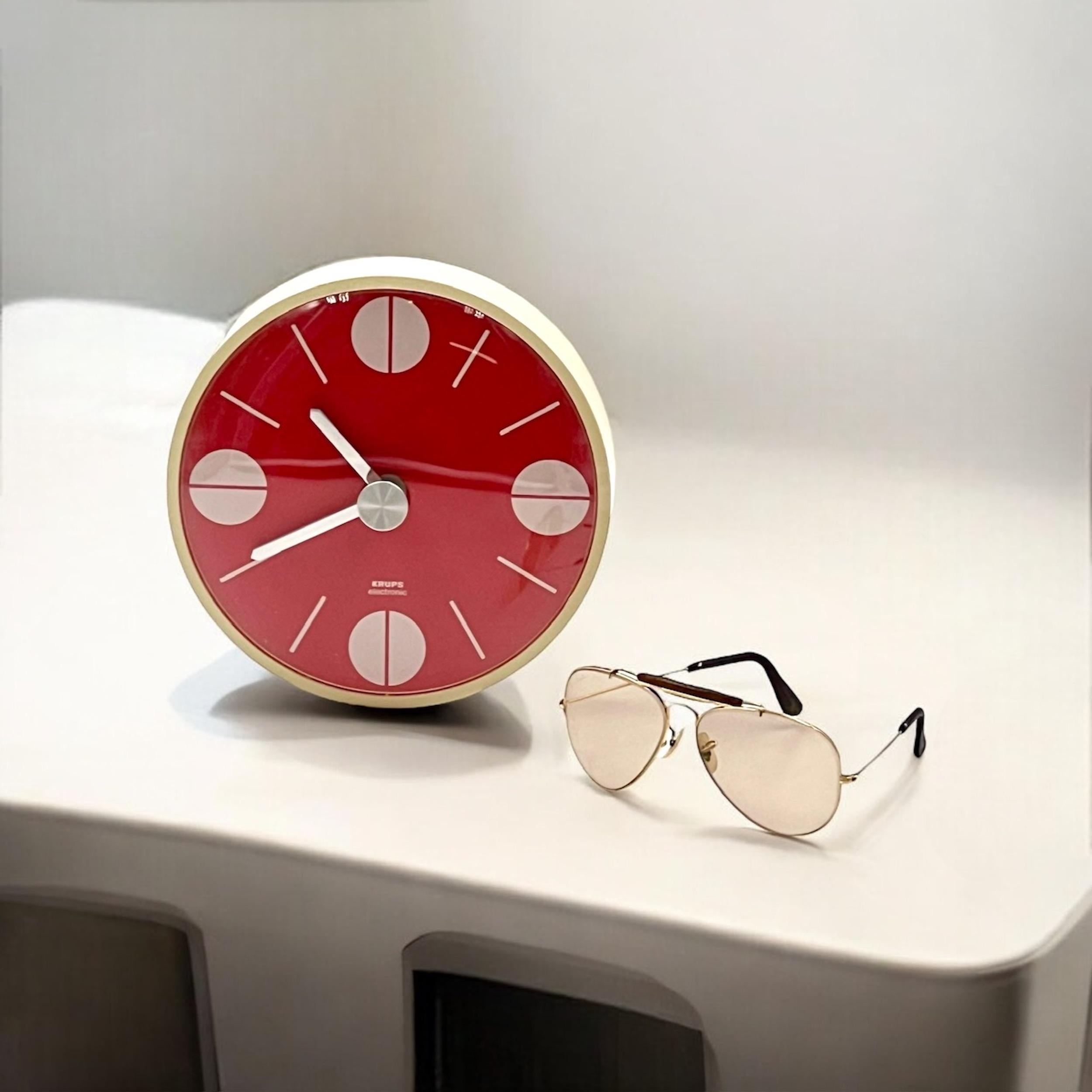 Krups Retro Orange Wall Clock - Iconic 70s Space Age Design Made in Germany 5