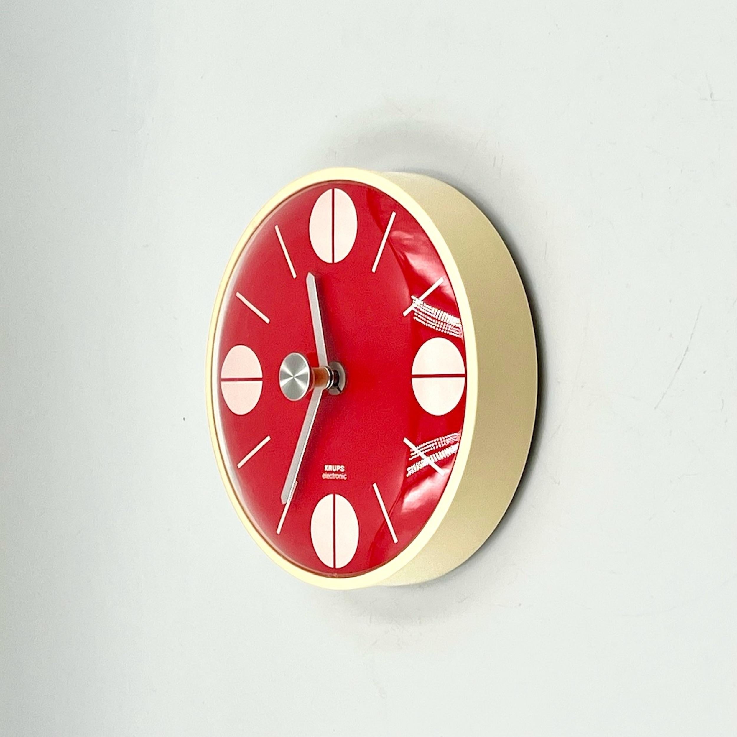 Krups Retro Orange Wall Clock - Iconic 70s Space Age Design Made in Germany 1