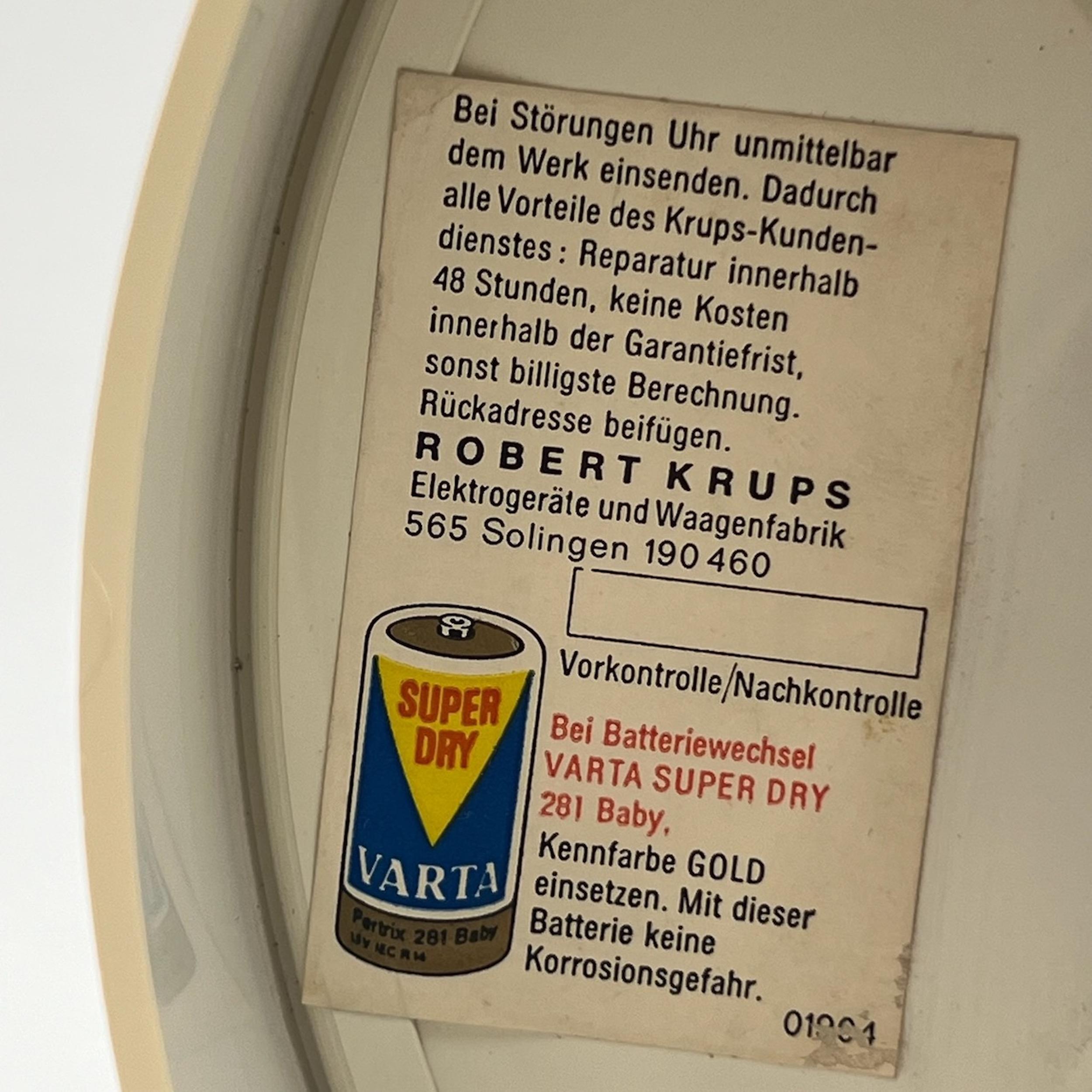 Krups Retro Orange Wall Clock - Iconic 70s Space Age Design Made in Germany 3
