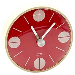 Krups Vintage Orange Wall Clock - Iconic 70s Space Age Design Made in Germany