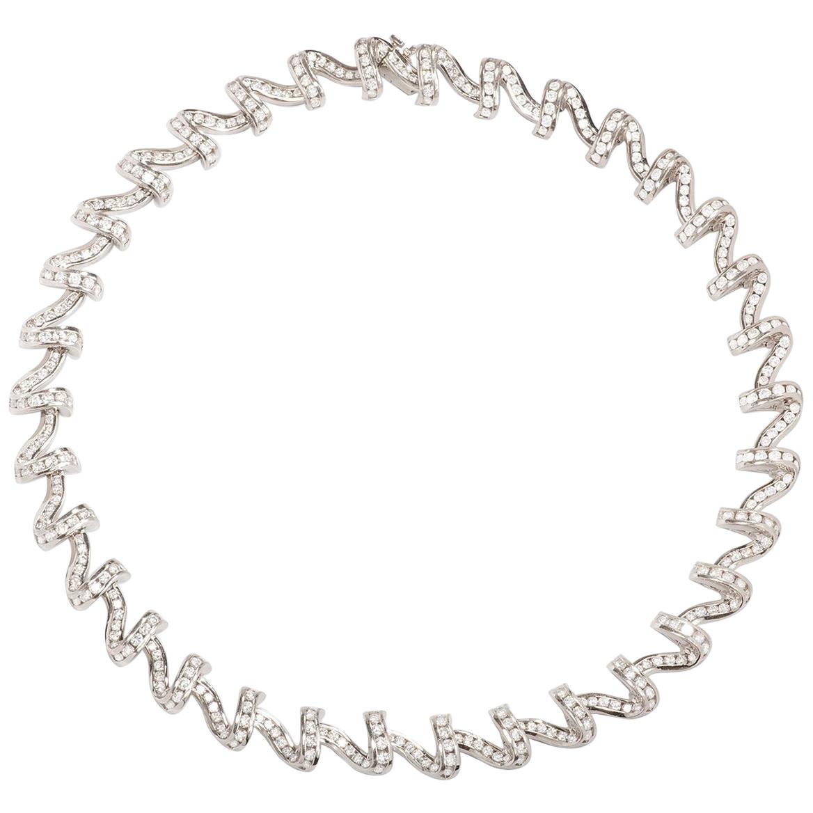 Krypell "Apple Peel" 18.50 Carat Diamond Necklace in Platinum