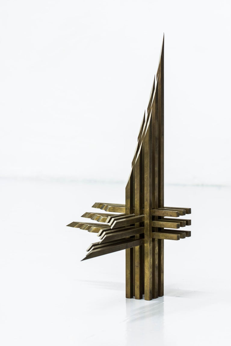 "Kryss" Brass Sculpture by Einar Höste, Sweden, 1970s For Sale at 1stDibs