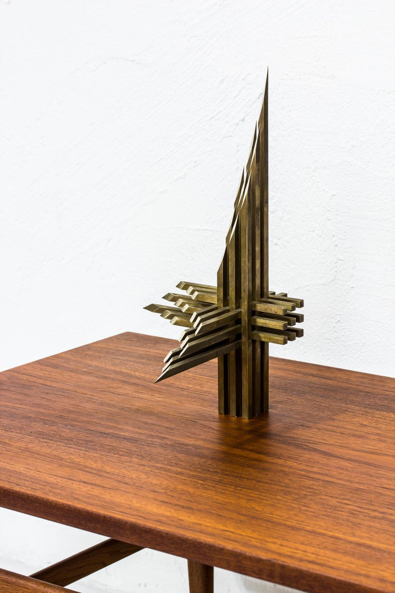 "Kryss" Brass Sculpture by Einar Höste, Sweden, 1970s For Sale at 1stDibs