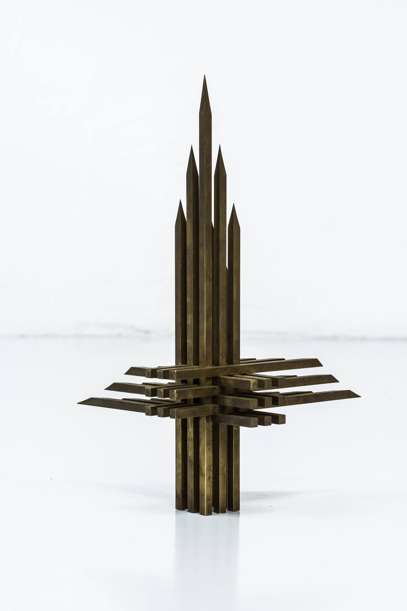 Fin du 20e siècle Sculpture en laiton « Lyss » d'Erik Höste, Suède, 1970 en vente