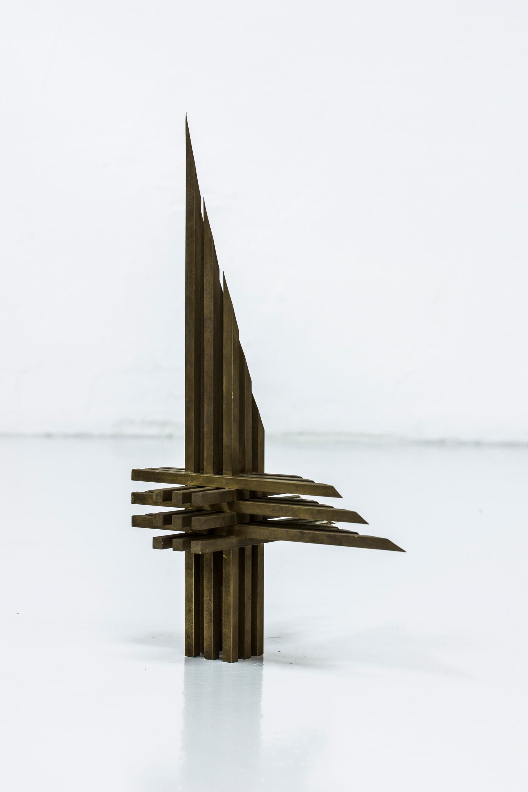 Sculpture en laiton « Lyss » d'Erik Höste, Suède, 1970 en vente 2