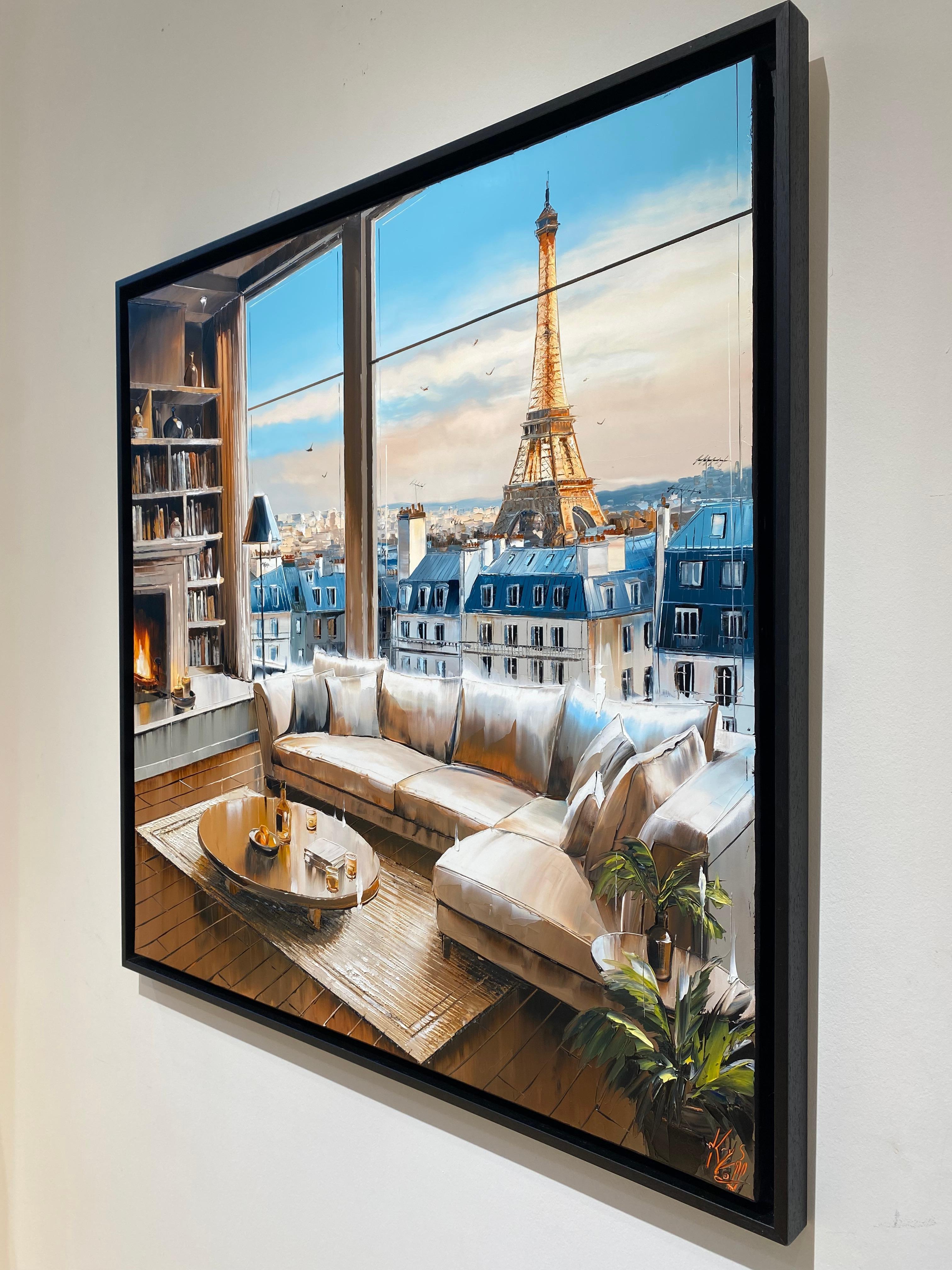 Au coin du feu - Painting de Krystoff Antier