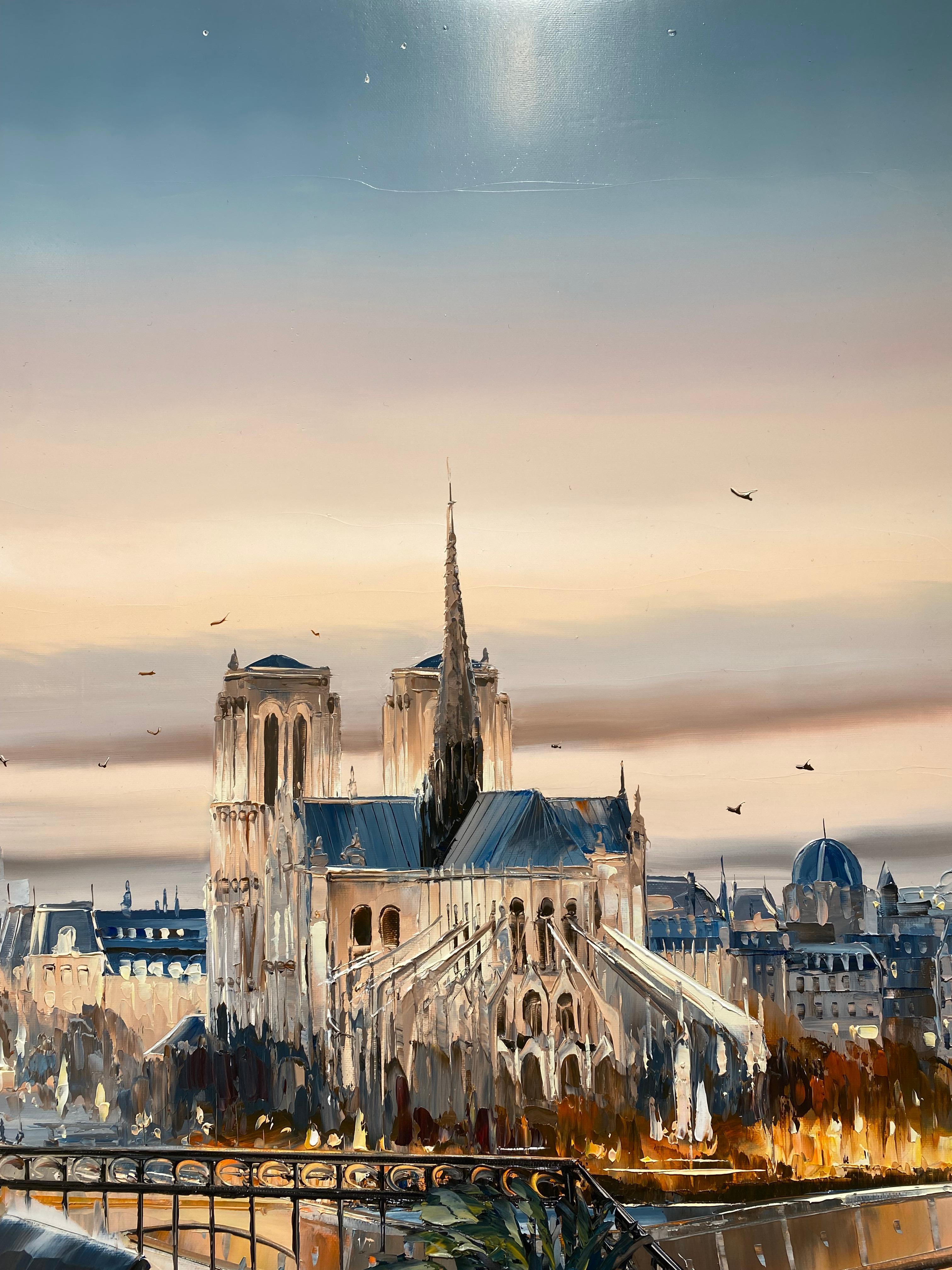 Krystoff Antier (B.1968)
Notre-Dame et sa flèche
Olio su tela
80 x 80 cm / 31,4 x 31,4 pollici
Con cornice : 84,5 x 84,5 cm / 33,27 x 33,27 pollici
2024

Nato nel 1968 sulle rive della Loira. Krystoff è un artista francese appassionato di tecnica e