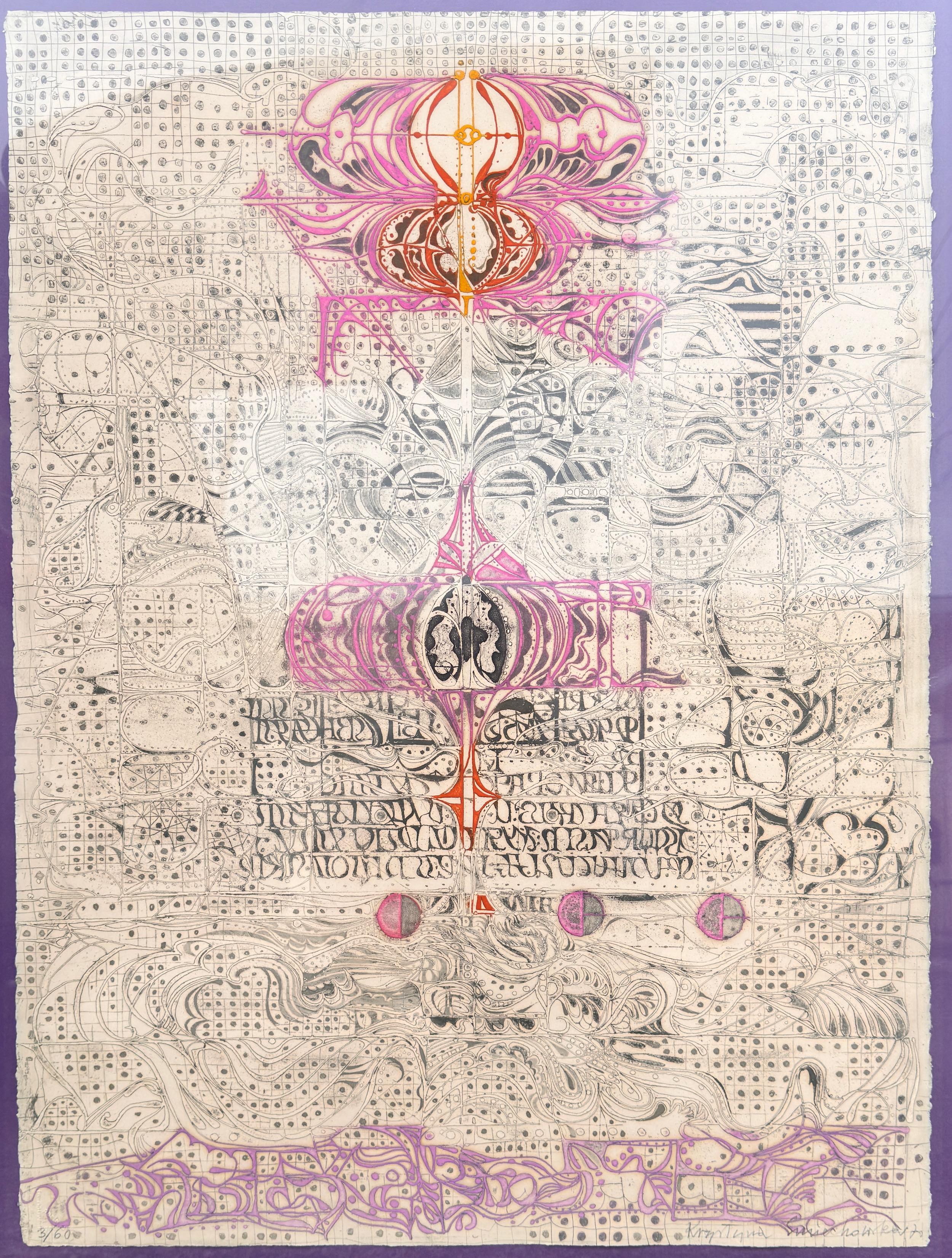 Lettre de Vienne gravée en couleur 3/60 - Moderne Print par Krystyna Smiechowska