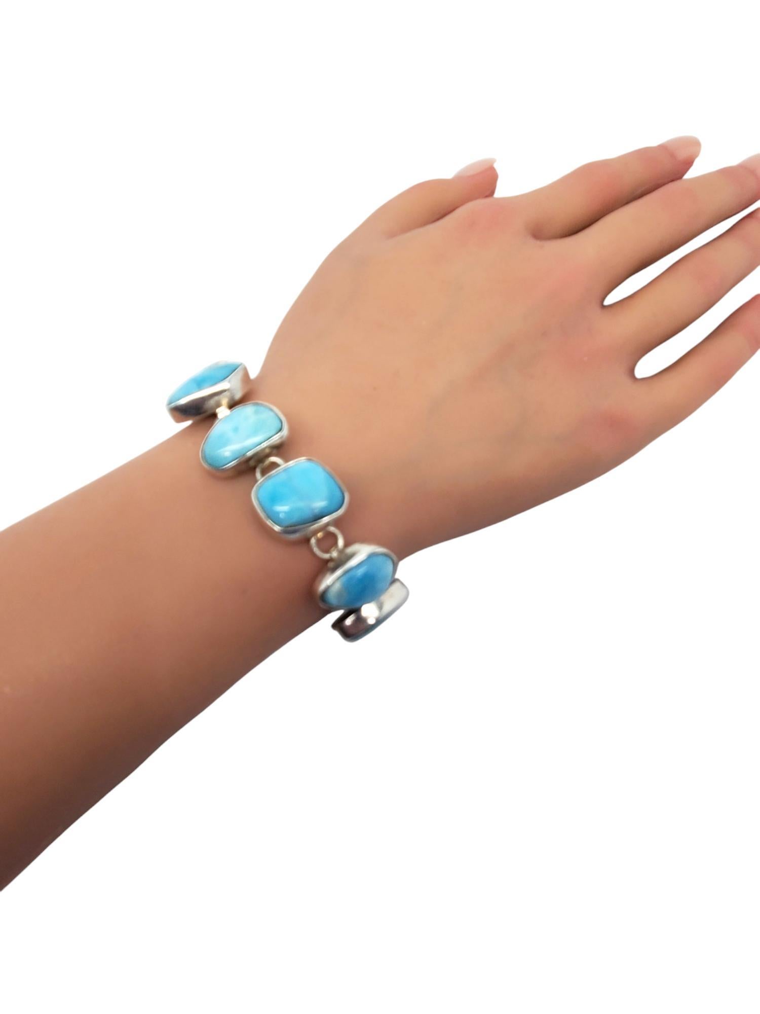 Bracciale a catena Larimar in argento sterling di Krystyna # 20247 in vendita 5