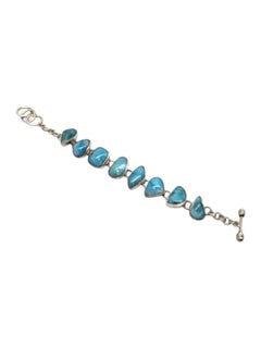 Krystyna's Sterling Silver Larimar Chain Toggle Bracelet # 20247