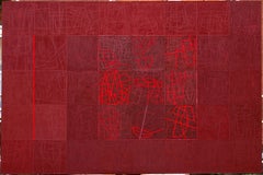 Caput Mortuum - Pintura al óleo encáustica conceptual, ceniza de polvo de mármol sobre lienzo XXL
