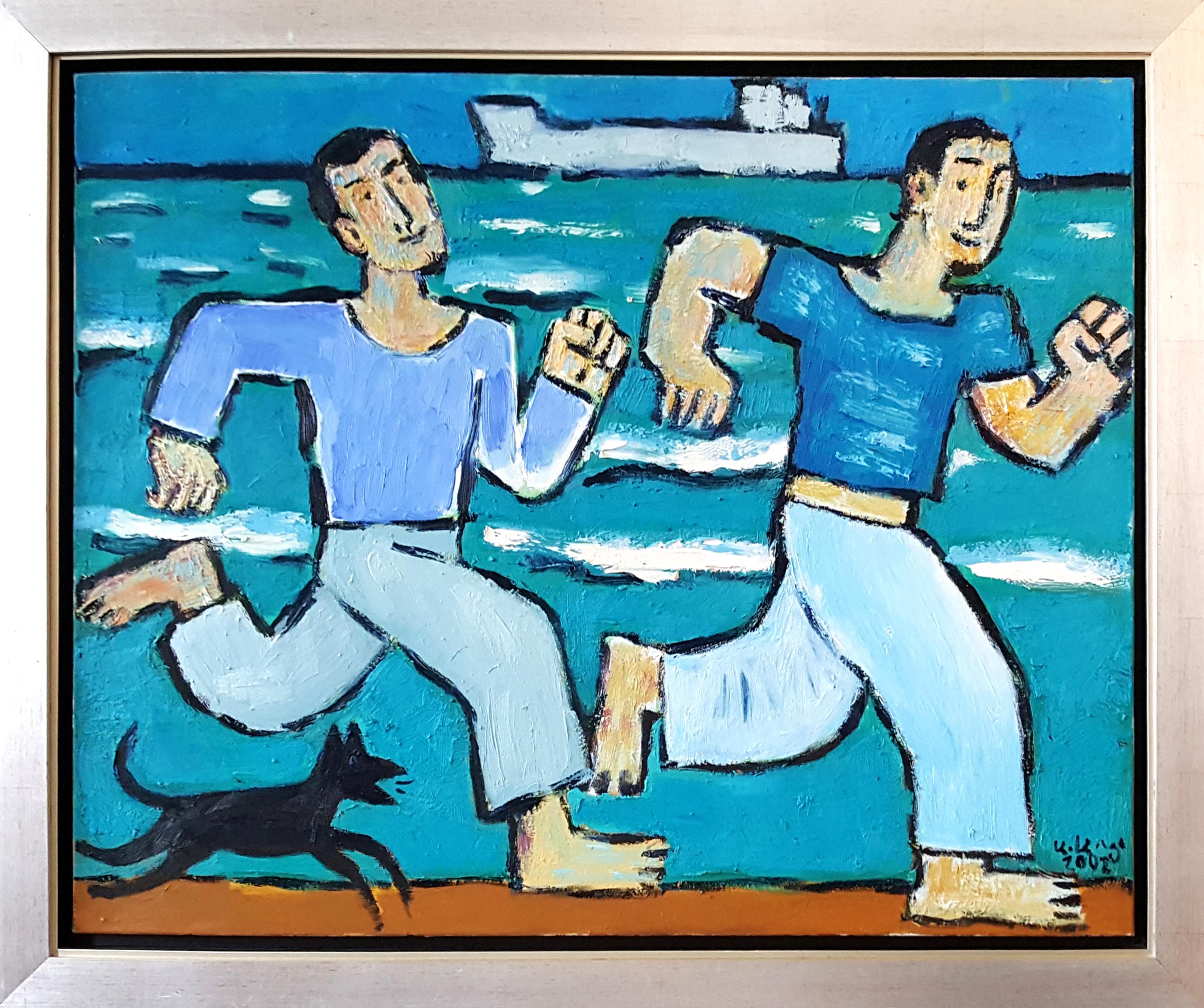 Figurative Painting di Krzysztof Kokoryn - Uomini che corrono