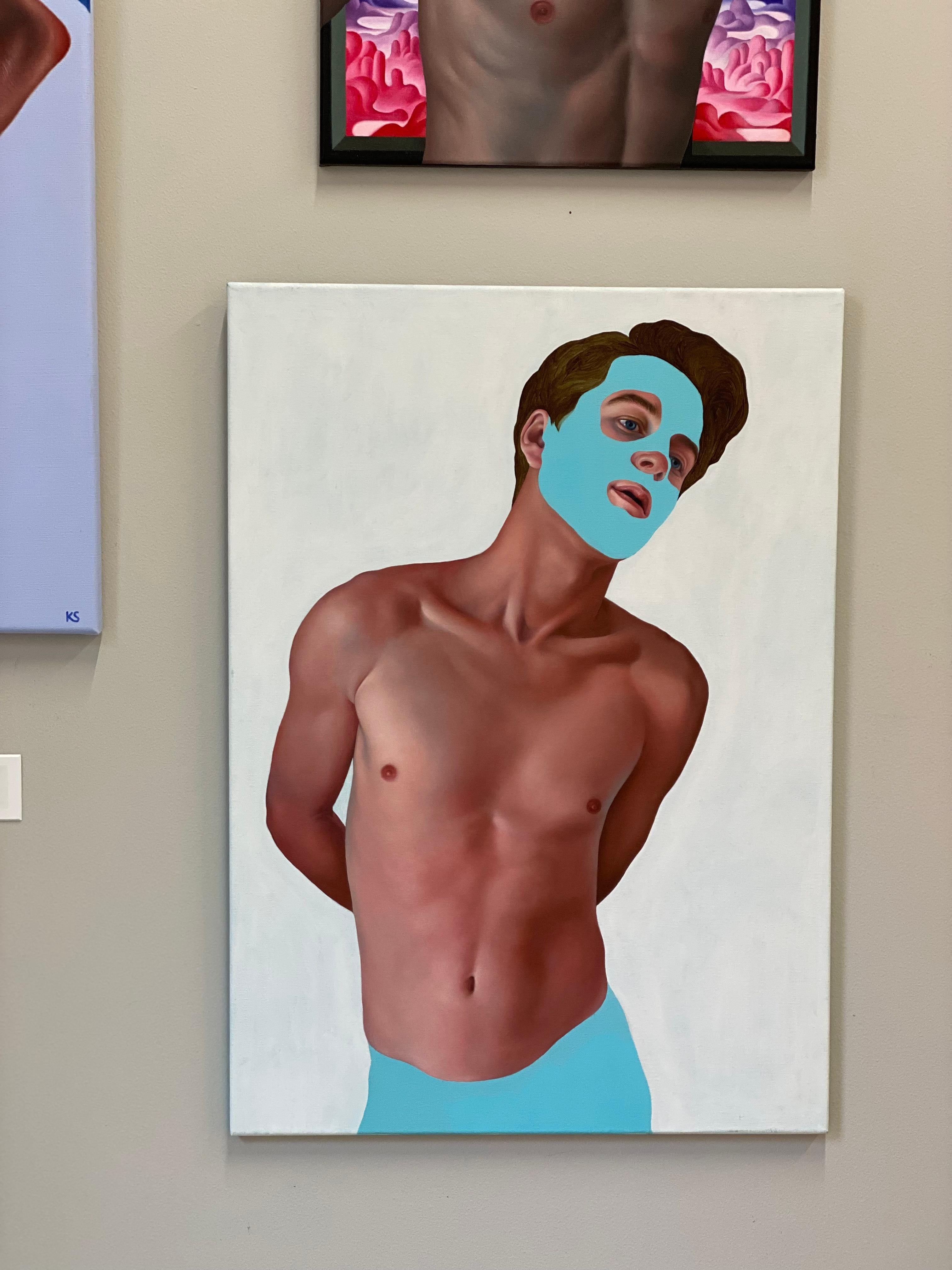 Krzysztof Stępniewski
Blue Boy
50 x 70 cm
Oil on canvas

This painting is by the young and talented Polish artist Krzysztof Stępniewski. In 2022 he graduated at the Art Academy of Warsaw.

This young artist is part of our collection for two years