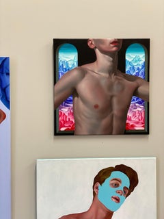 Midnight- 21 Century Contemporary Modern Painting of a Young Nude Boy