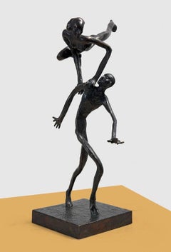 Maiya on Masui, Bronze Sculpture, Black color by Modern Indian Artist "In Stock"