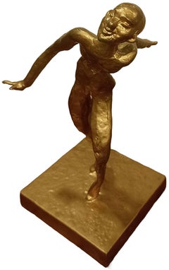 Rampenfigur - Musui, Bronzeskulptur eines modernen indischen Künstlers "Auf Lager".
