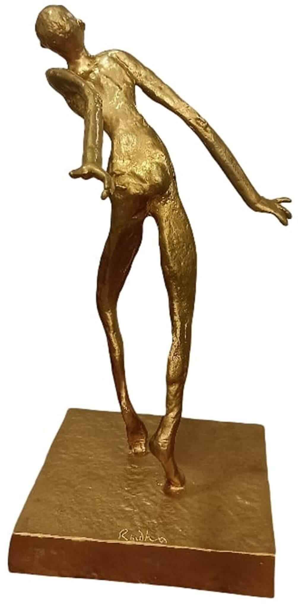 Figure de la rampe - Musui, Sculpture en bronze par l'artiste indien moderne 