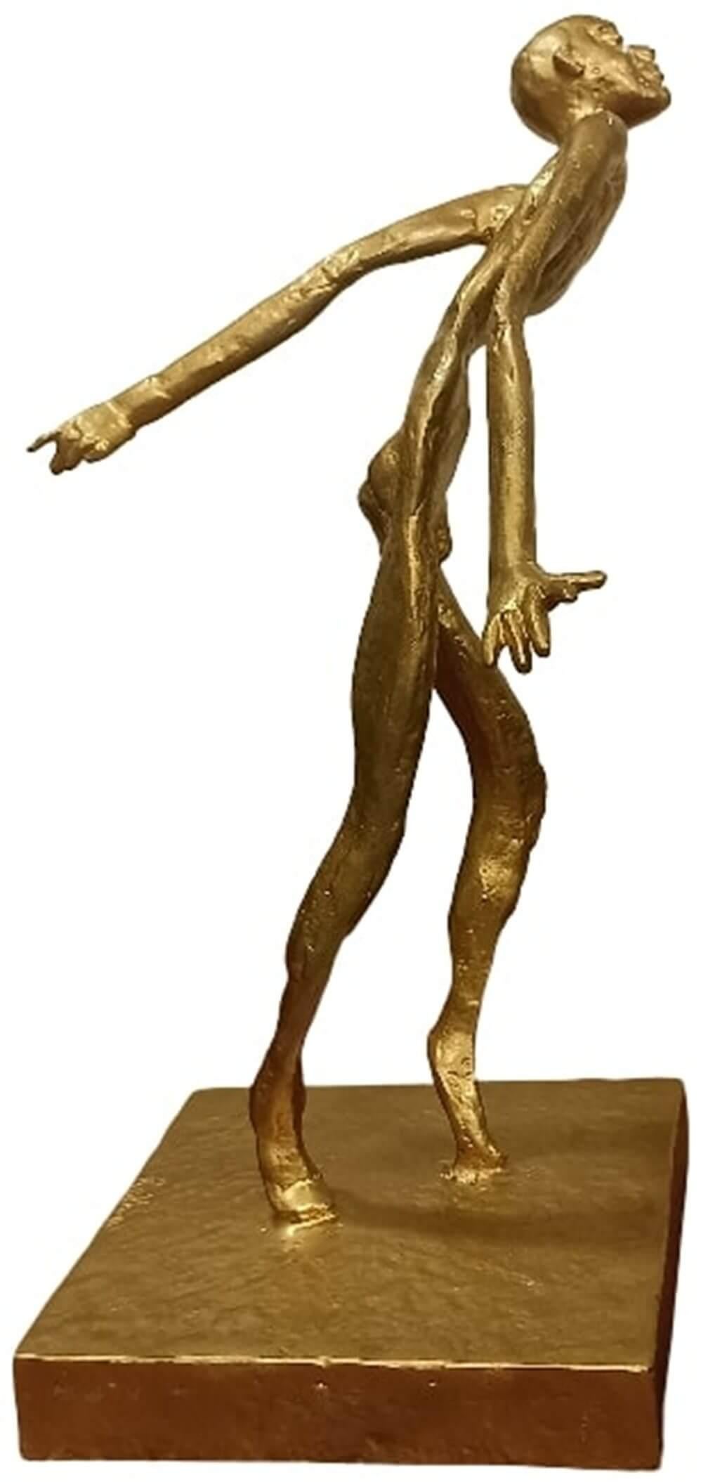 Figure de la rampe - Musui, Sculpture en bronze par l'artiste indien moderne 