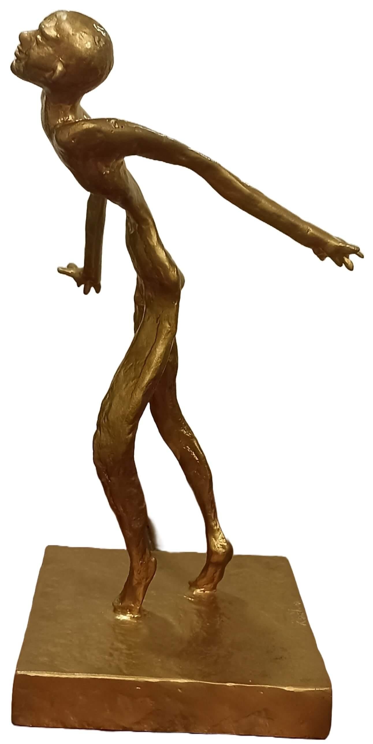 Figure de la rampe - Musui, Sculpture en bronze par l'artiste indien moderne 