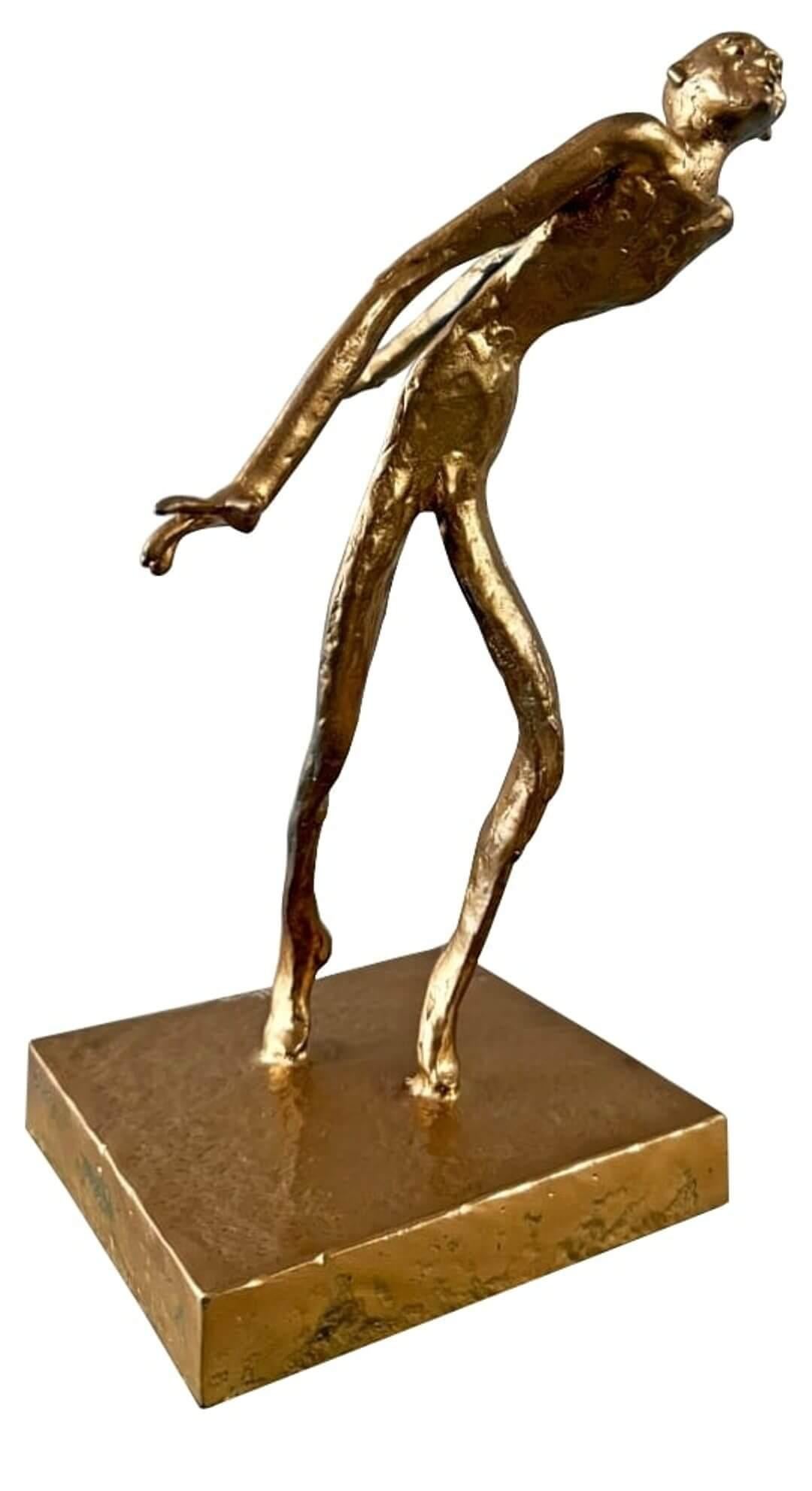 Figure de la rampe - Musui, Sculpture en bronze par l'artiste indien moderne 