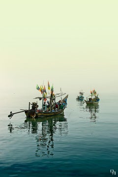 High-Quality 21st Century Photography - Open Sea View with Boats