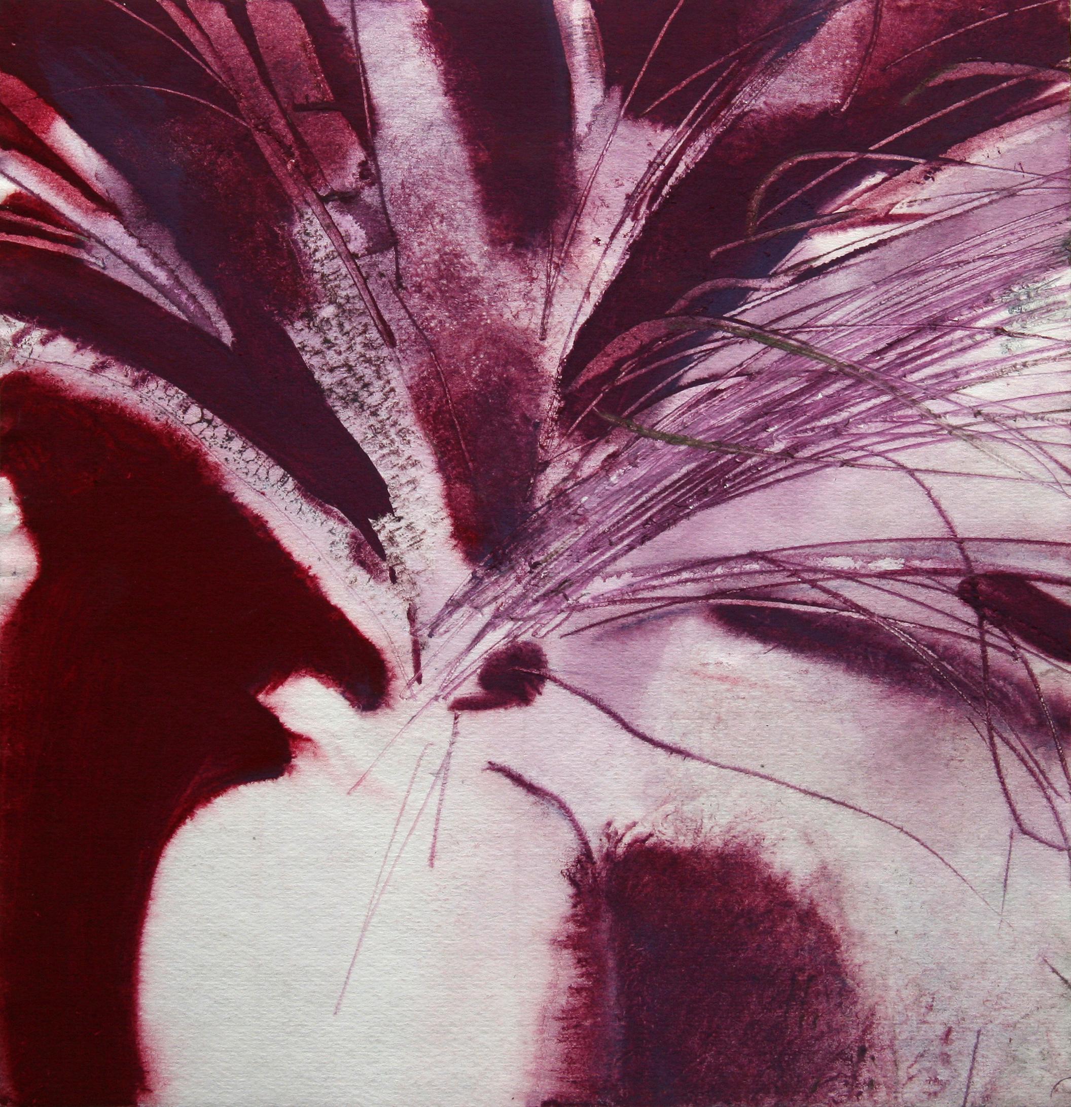 Dal ciclo Fuoco Lirico, 31х30cm, gouache, carta, rasoio - Art di Ksenia Sheremetova
