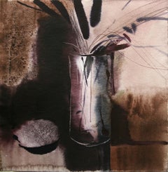 Dal ciclo Fuoco Lirico, 31х30cm, gouache, carta, rasoio