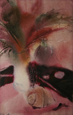 From the cycle LYRICAL Fire, 55х35cm, gouache, paper, razor