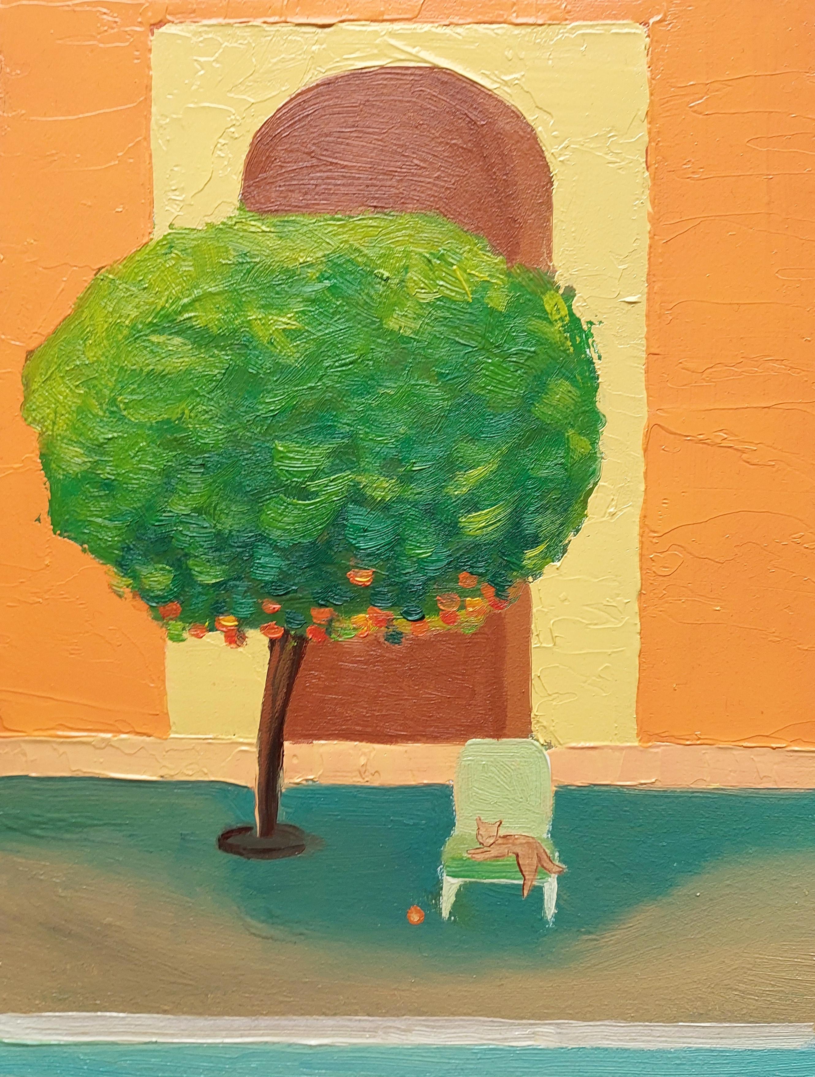 Ein Moment der Stille – Painting von Ksenia Tsyganyuk