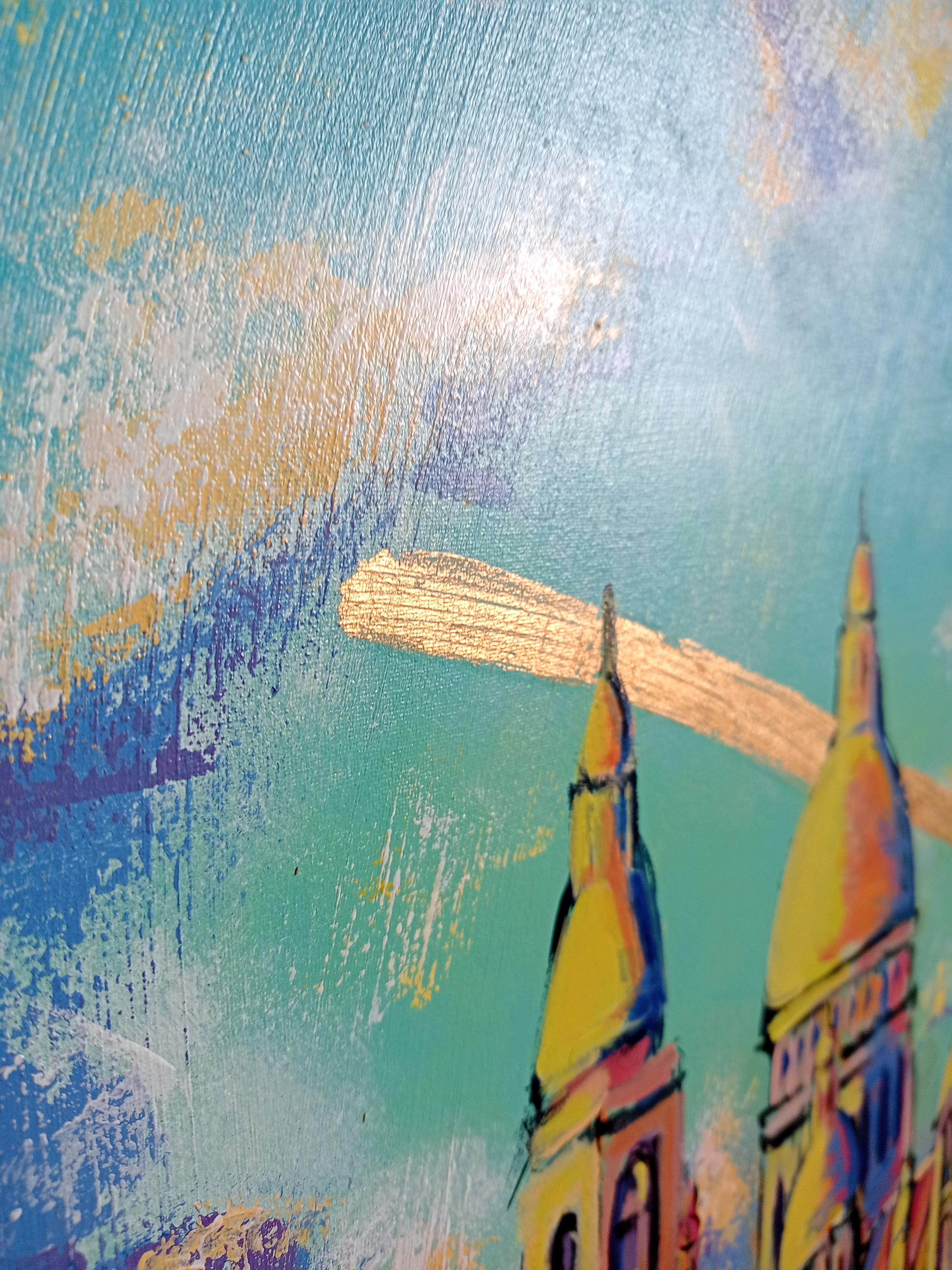 Abstrakte Landschaft Basilica des Heiligen Herzens des Montmartre, Frankreich im Angebot 1