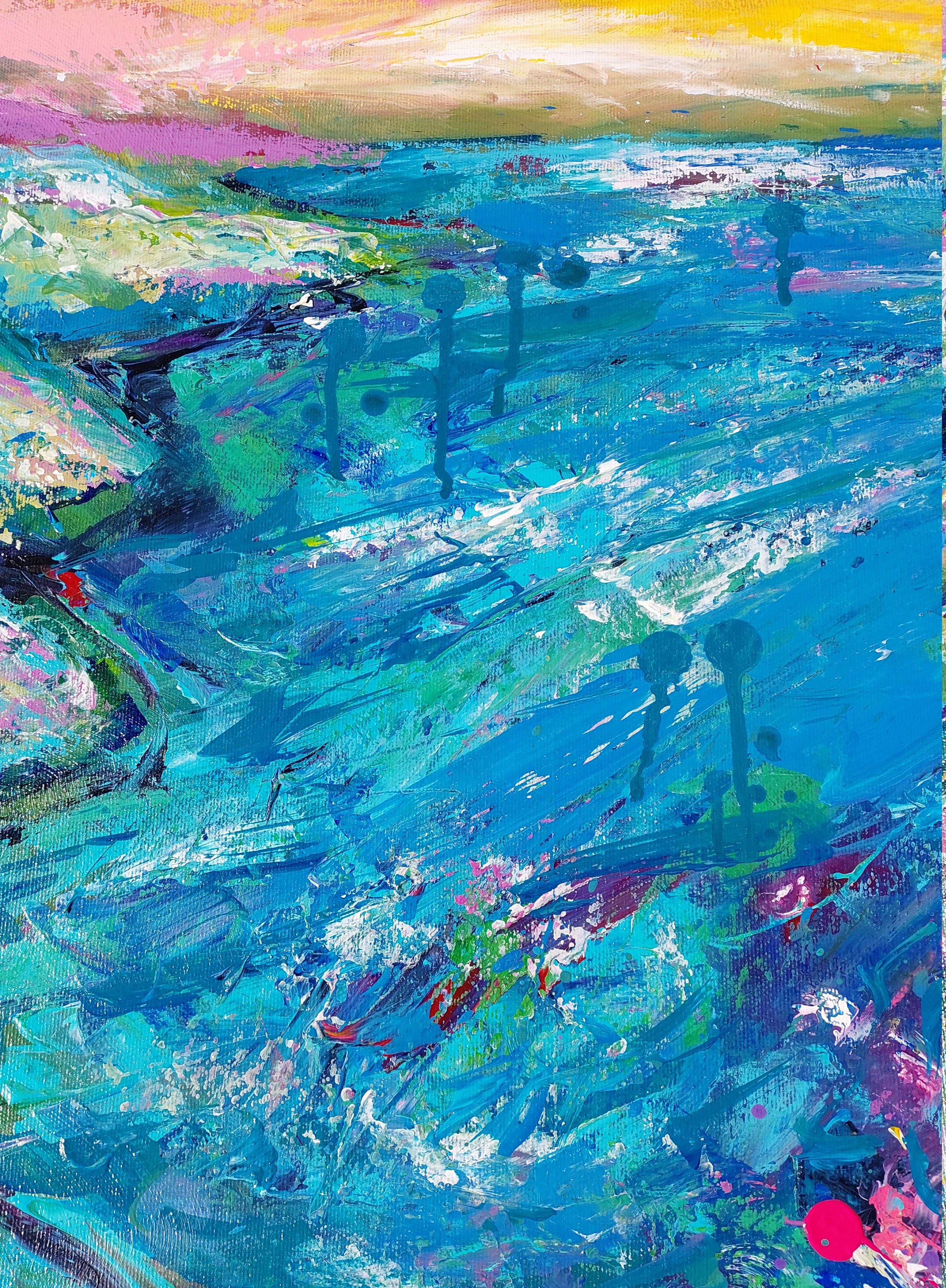 And the lilac will bloom - Post-Impressionist Painting by Ksenia Tsyganyuk