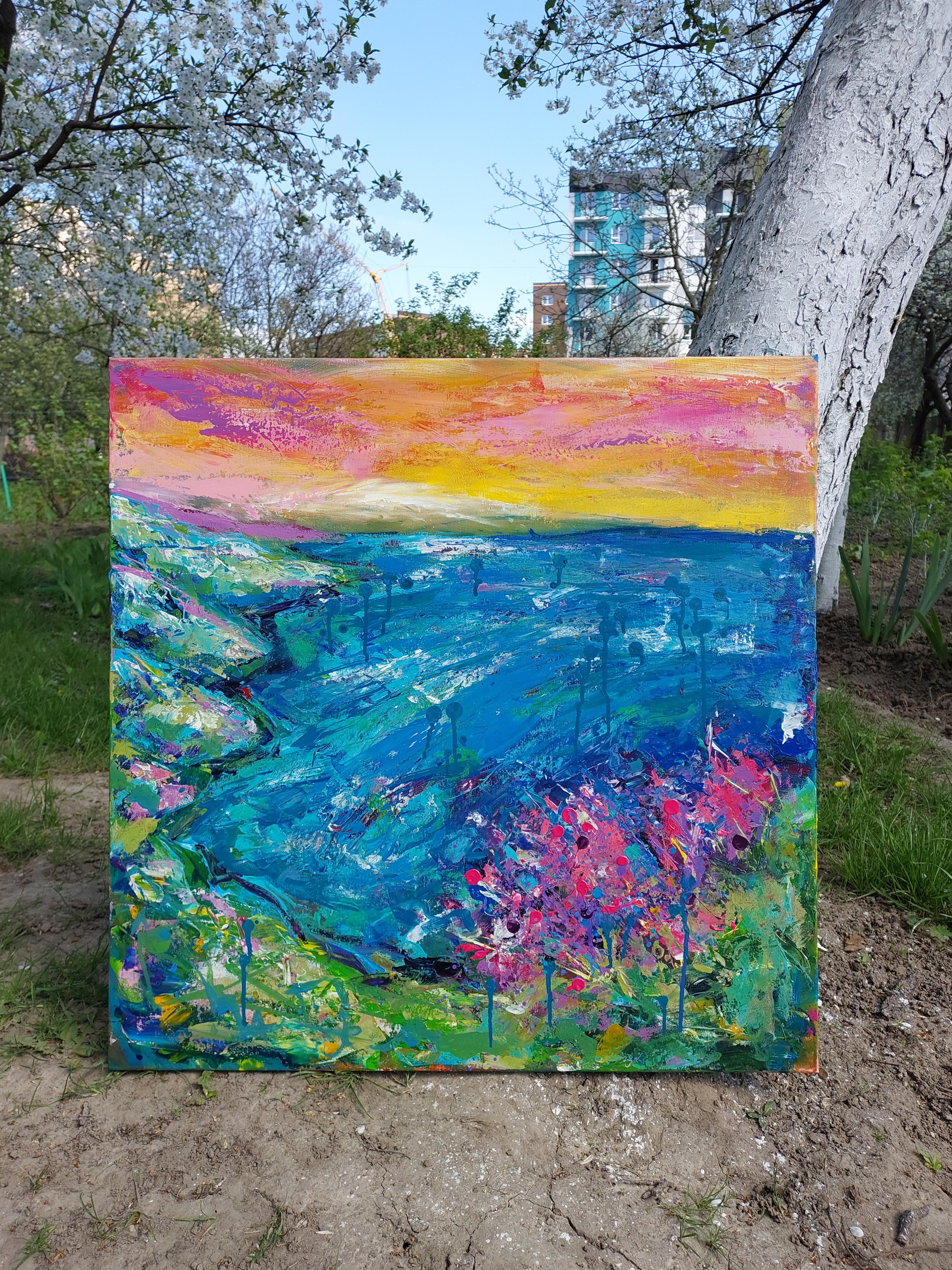 There are places that remain with us, even when they can no longer be reached.
This painting captures one of them — a quiet beach in southern Ukraine, once familiar and now only living in memory.

Through color and motion, I sought to convey the