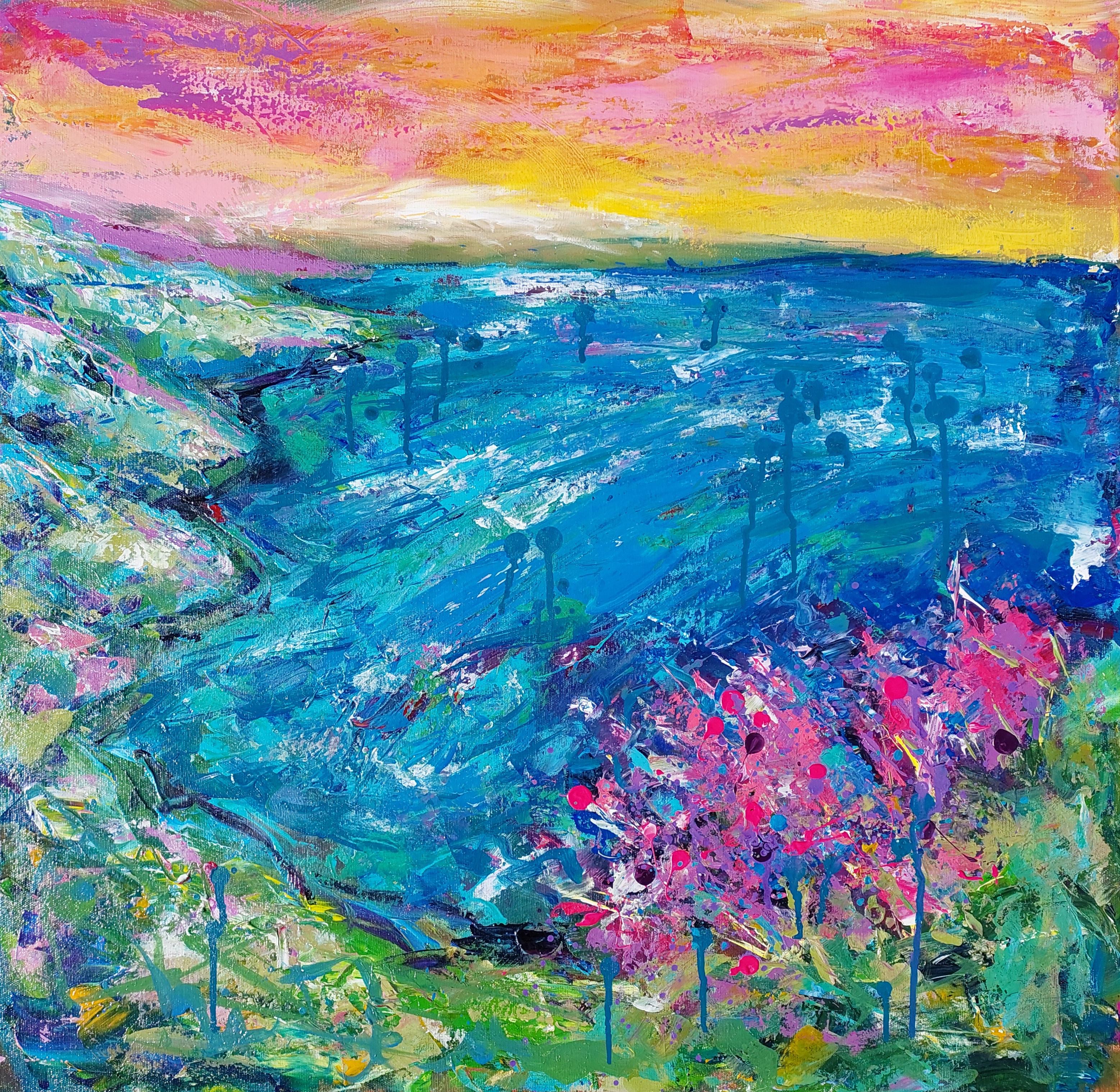 Ksenia Tsyganyuk Landscape Painting - And the lilac will bloom