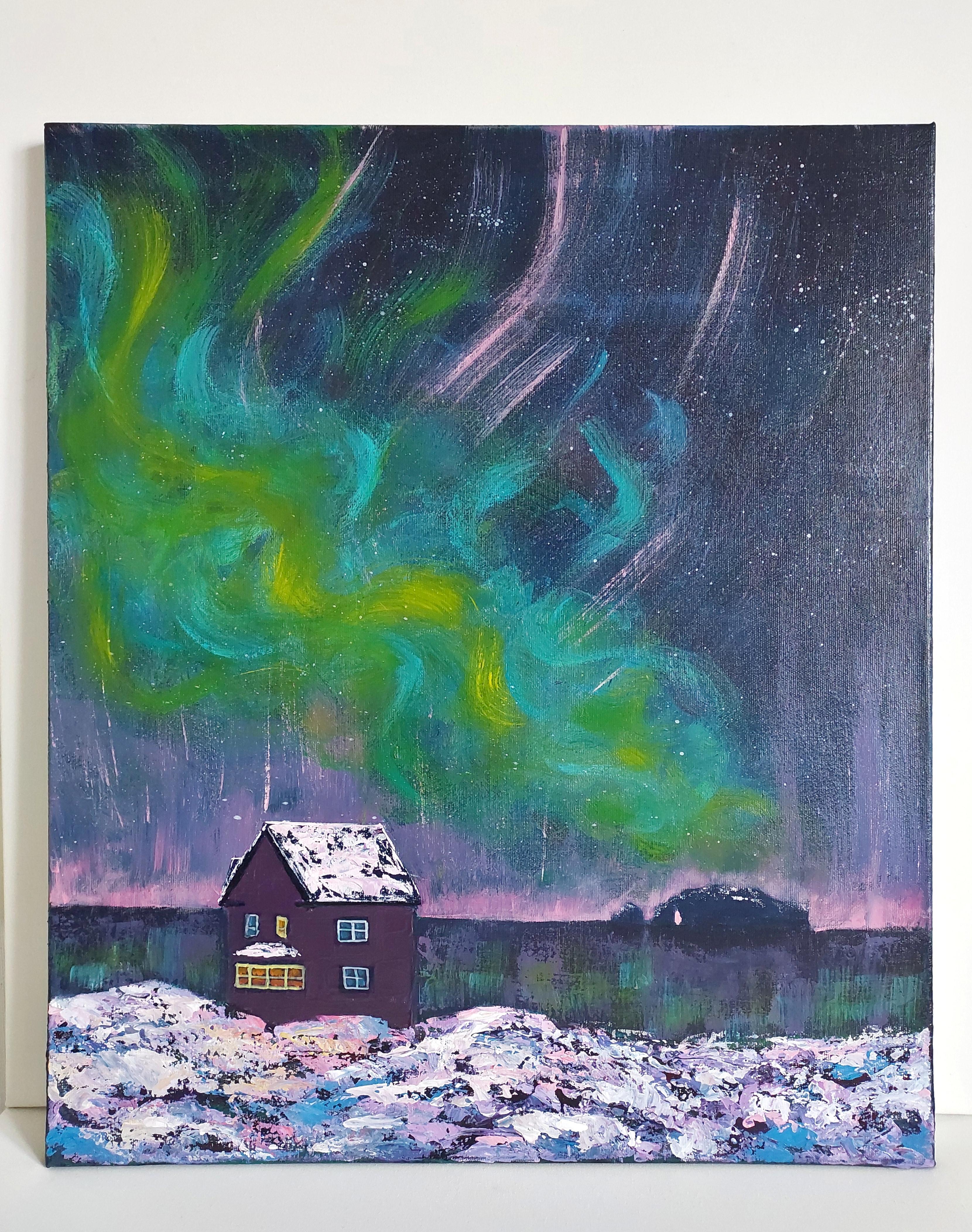 Aurora Borealis - Painting by Ksenia Tsyganyuk