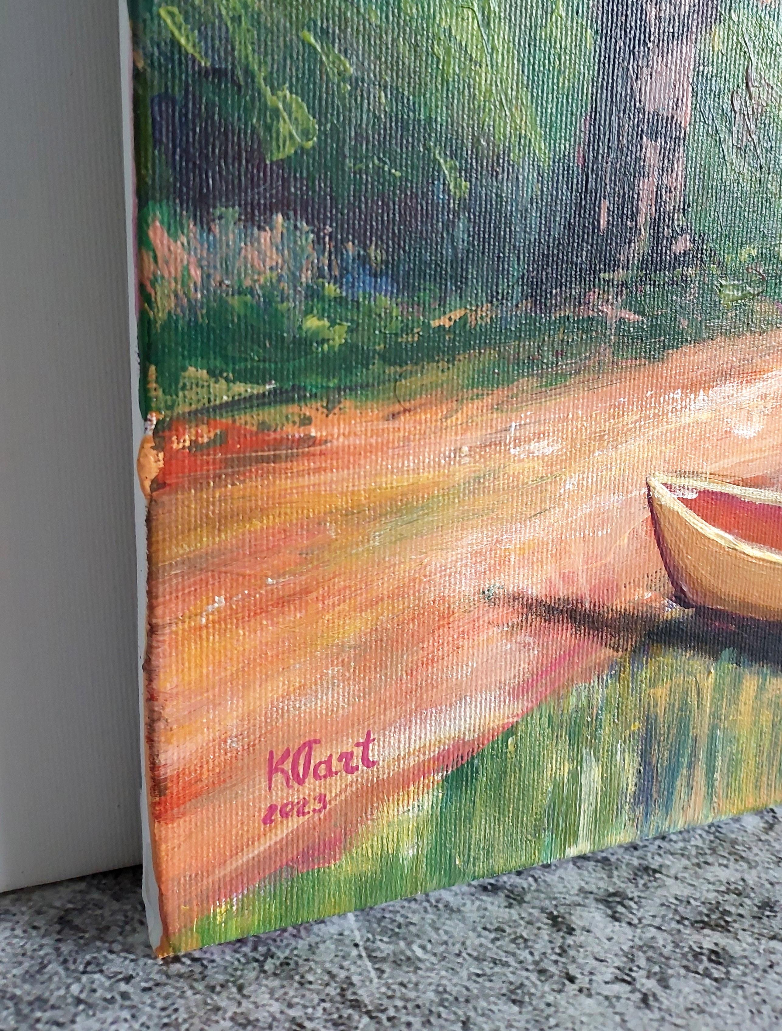 Awakening Turn on screen reader support - Post-Impressionist Painting by Ksenia Tsyganyuk