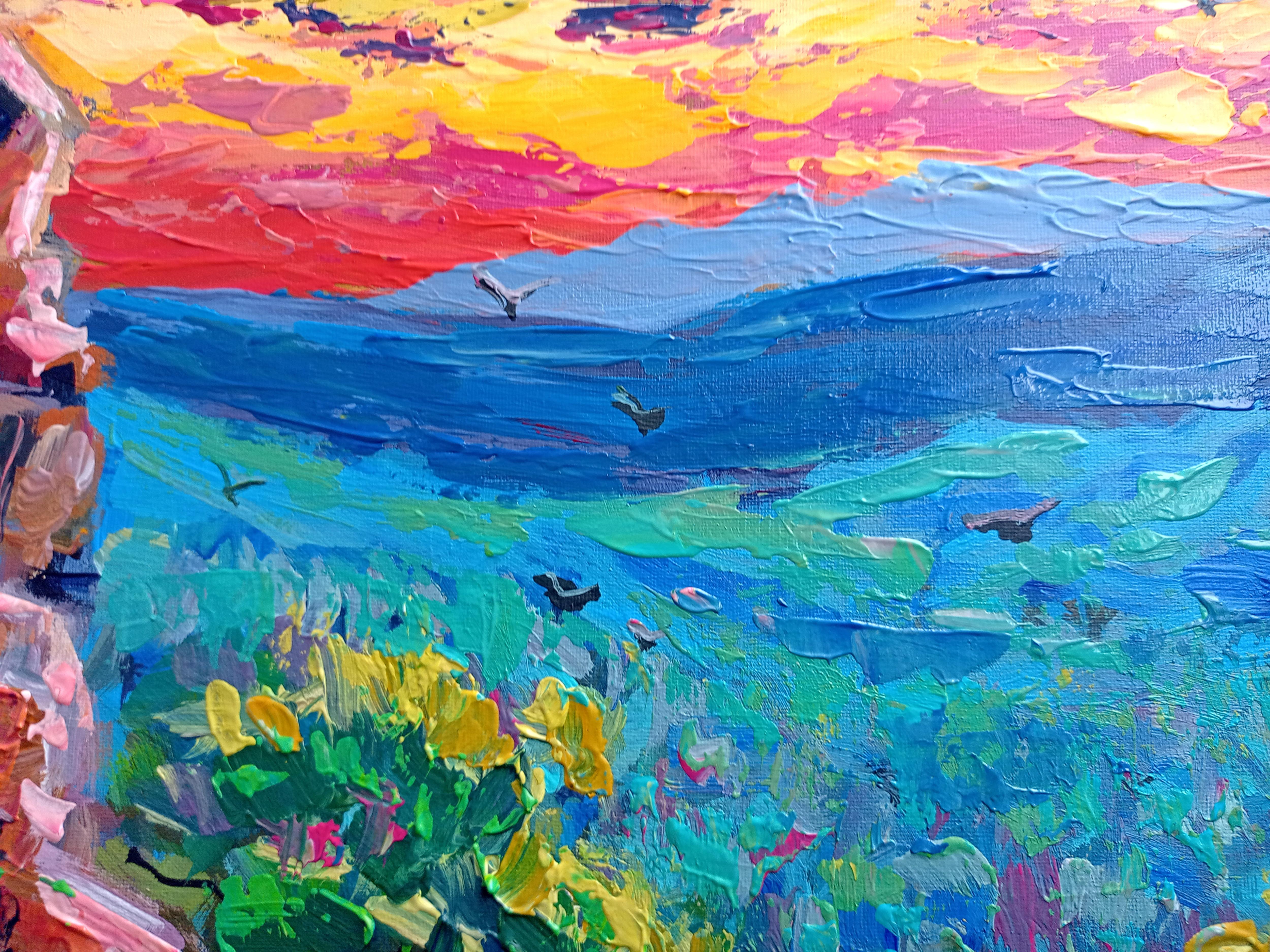 Plus près du soleil - Post-impressionnisme Painting par Ksenia Tsyganyuk