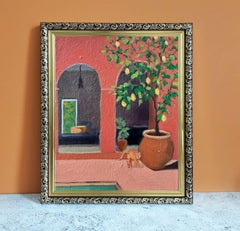 Enjoying the Marrakech Original Oil Painting Lemon Tree de Ksenia Tsyganyuk