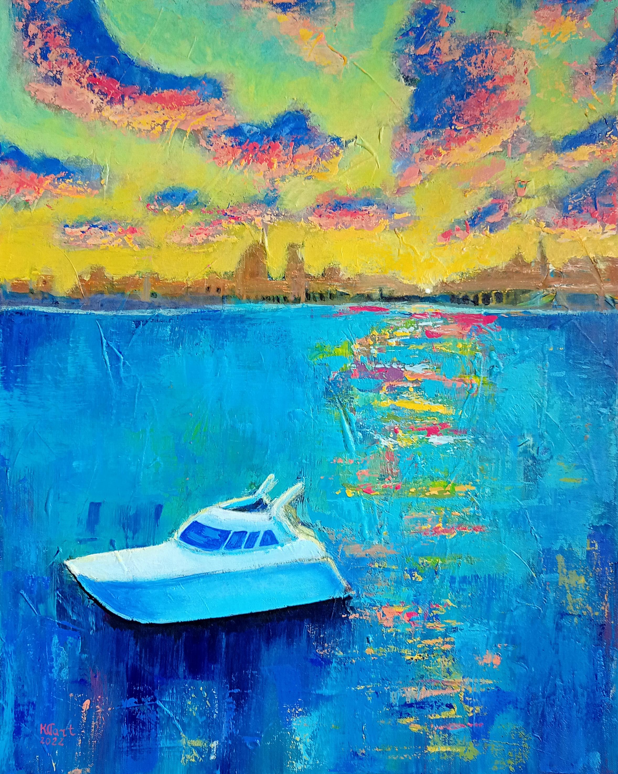 Libérer l'esprit - Post-impressionnisme Painting par Ksenia Tsyganyuk