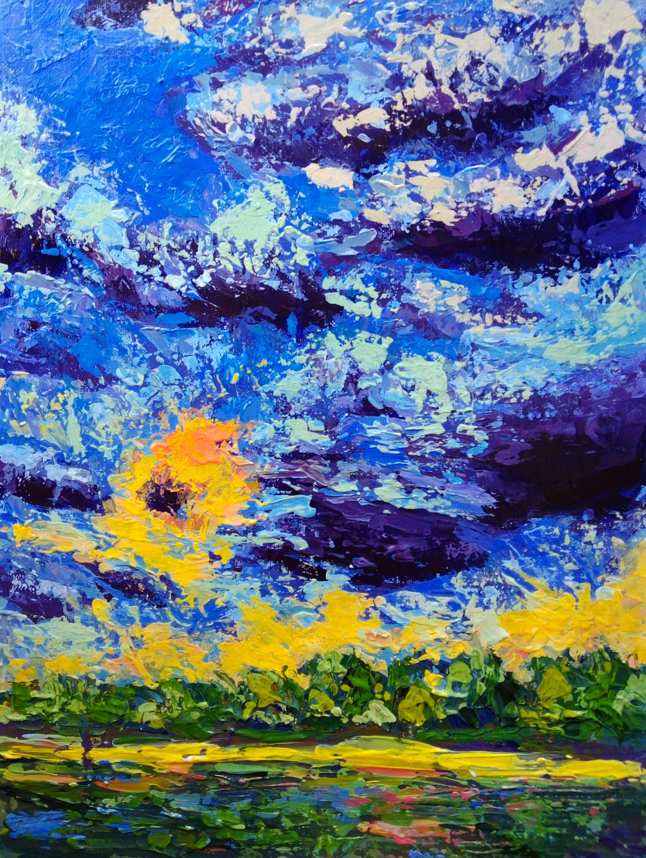 Abstract Painting Ksenia Tsyganyuk - Phare céleste