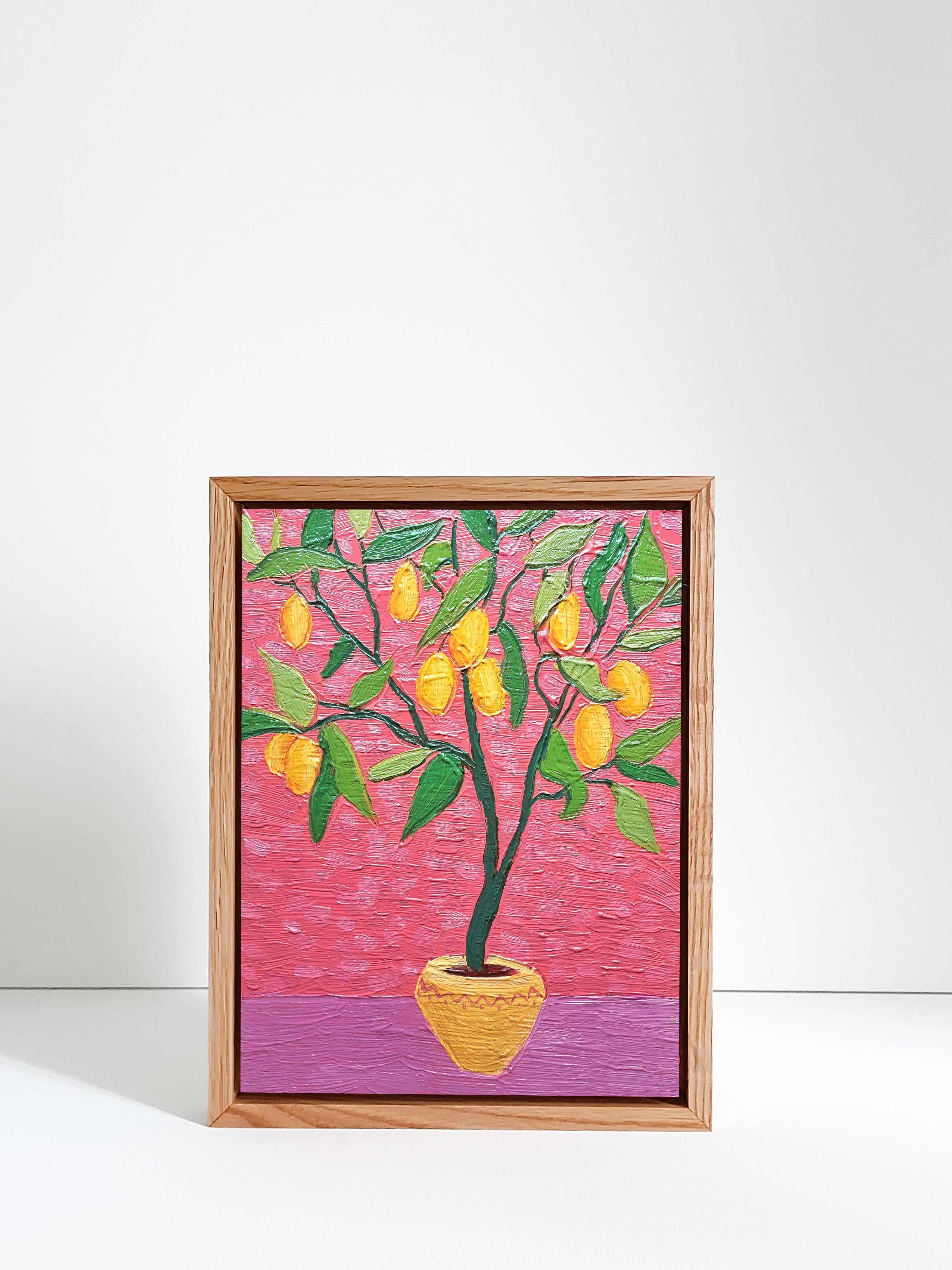 Juicy fruit - Pink Abstract Painting by Ksenia Tsyganyuk