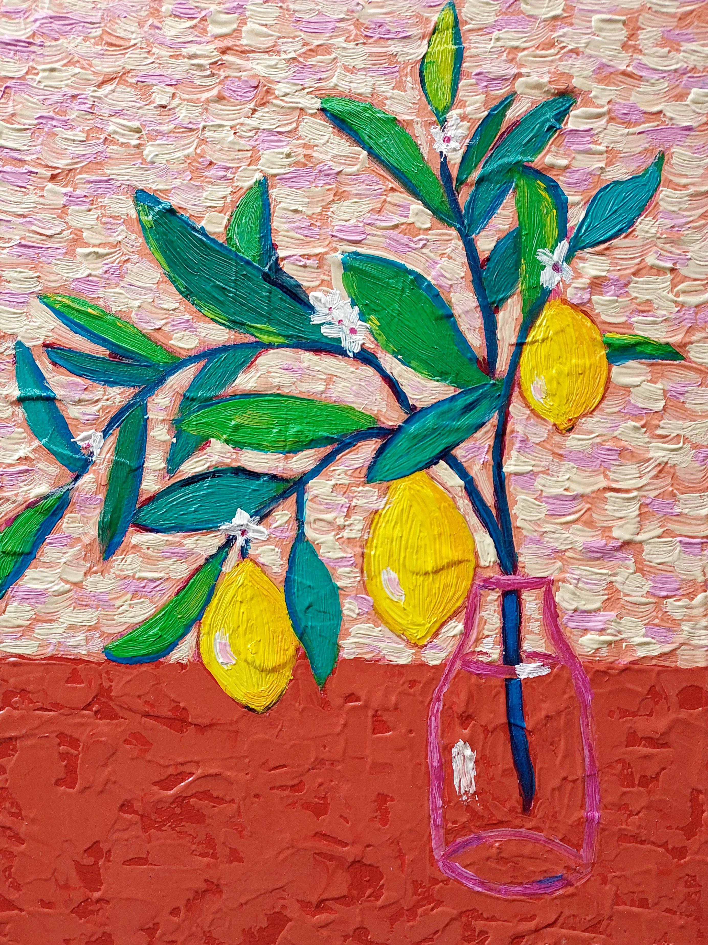 Zitronengenuss (Post-Impressionismus), Painting, von Ksenia Tsyganyuk