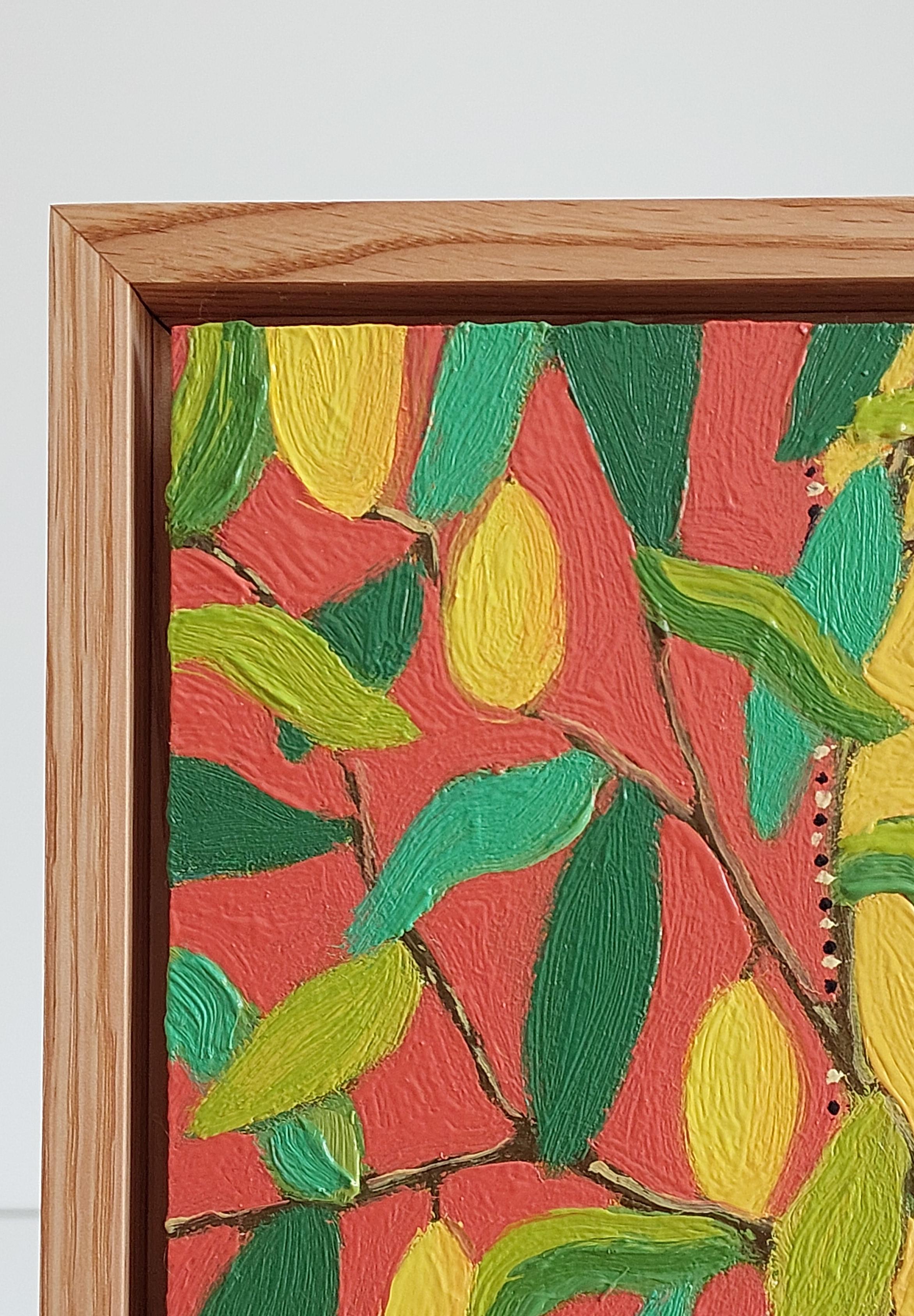 Natura morta al limone Pittura ad olio Arte marocchina - Interior Painting Marrone di Ksenia Tsyganyuk